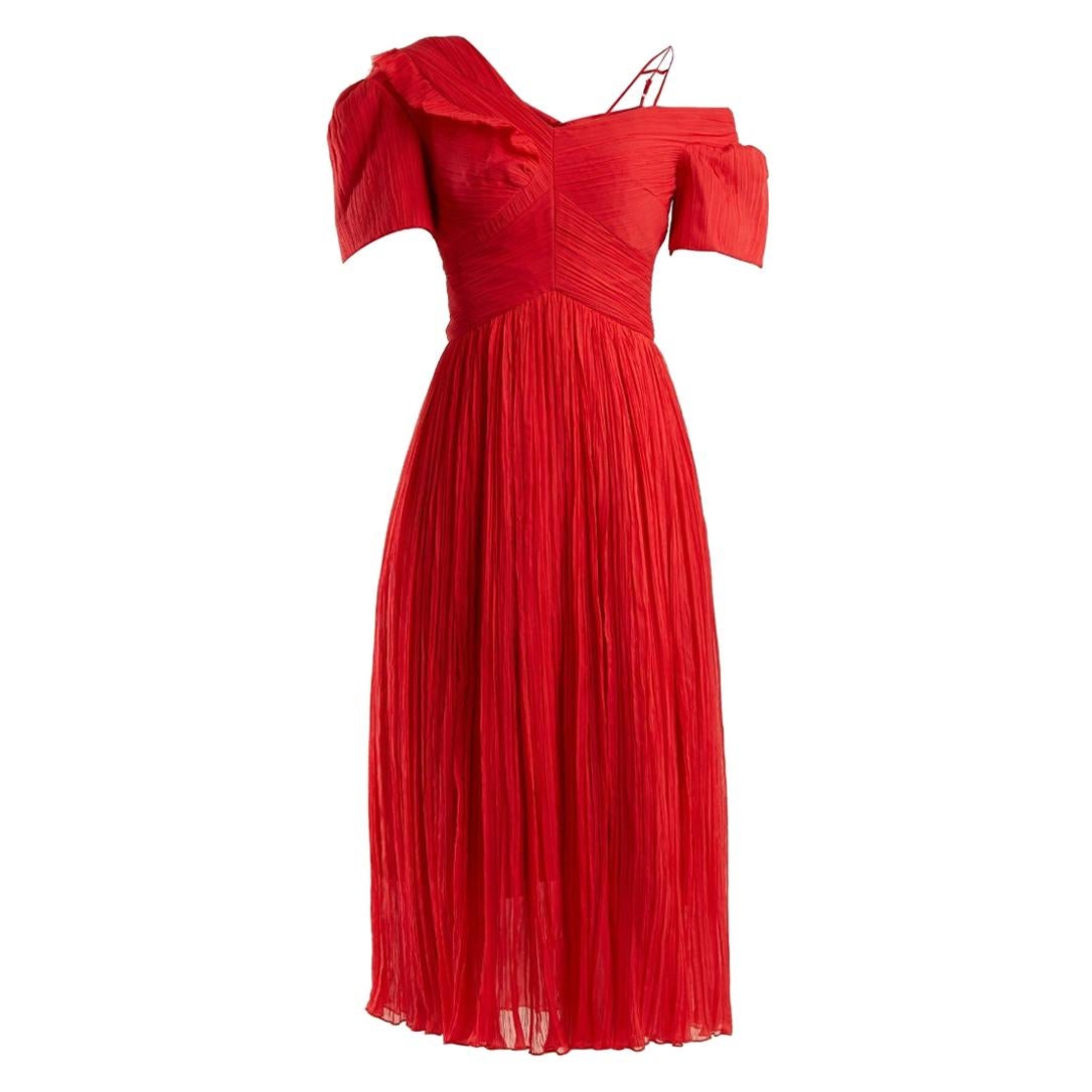 Preen by Thornton Bregazzi Red Cyra silk dress - Size L