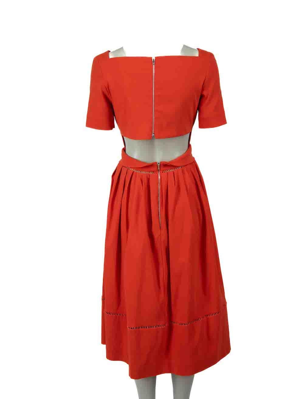 Preen By Thornton Bregazzi Red Open Back Dress Size M In Good Condition In London, GB