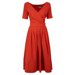 Preen by Thornton Bregazzi Rotes Kleid mit offenem Rückenausschnitt Größe M