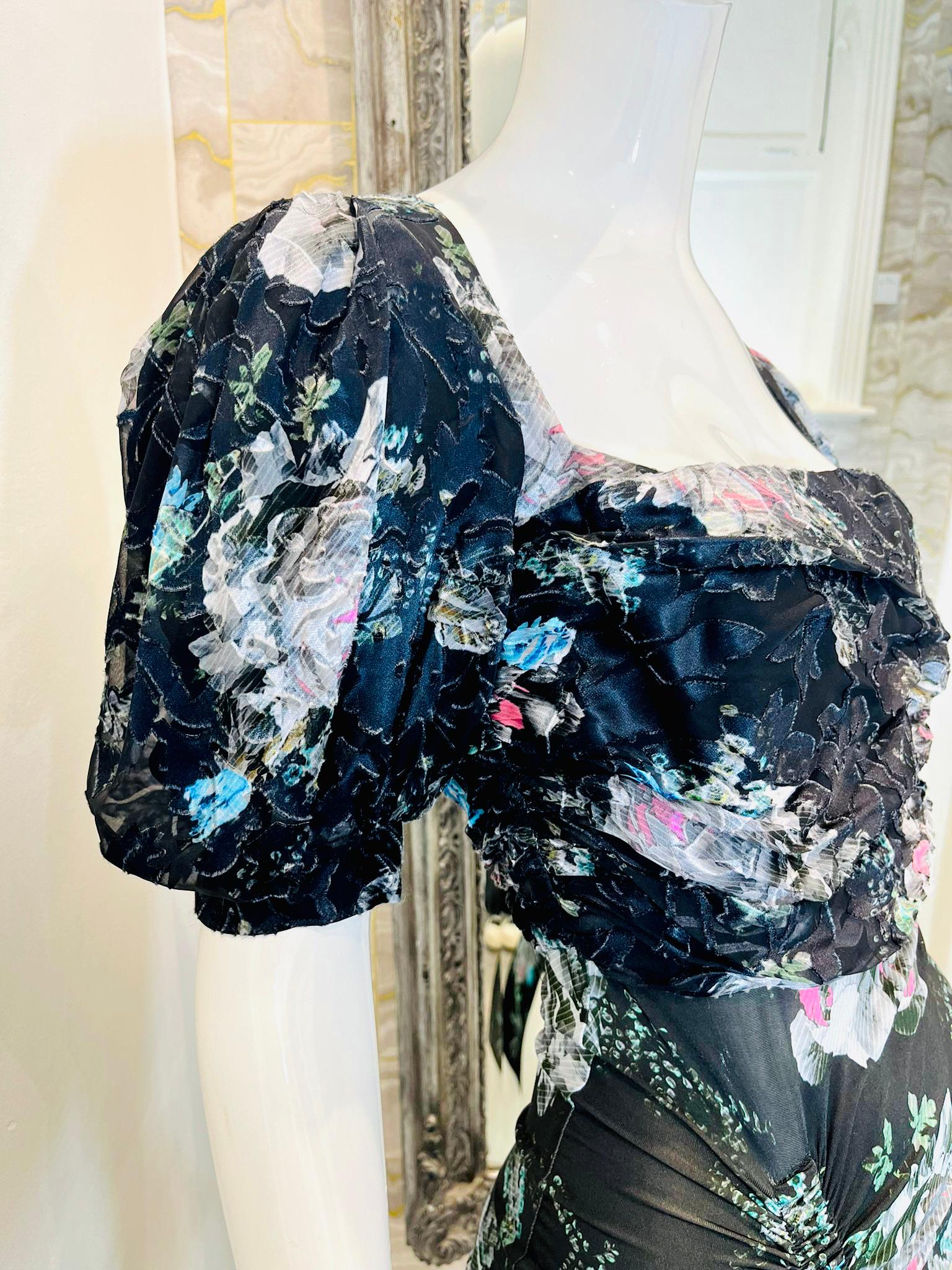 Preen By Thornton Bregazzi Silk Blend Floral Dress 1