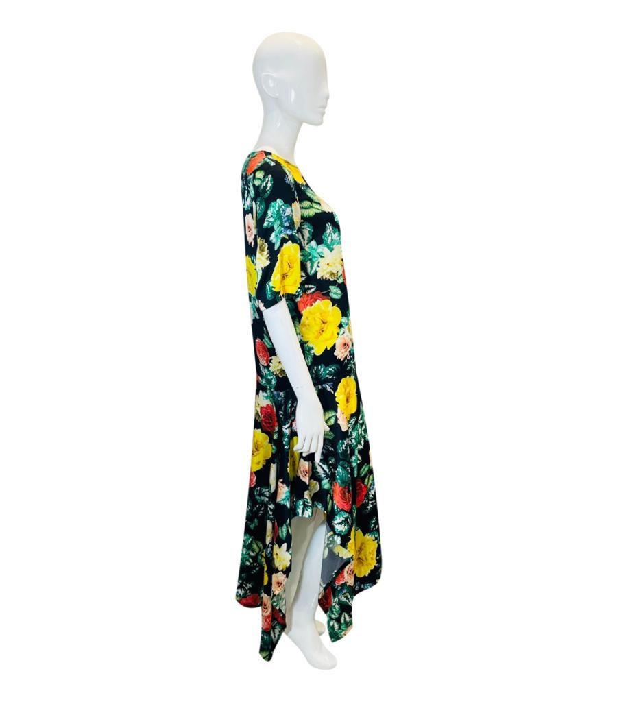 Preen By Thornton Bregazzi Silk Floral Dress In Good Condition For Sale In London, GB