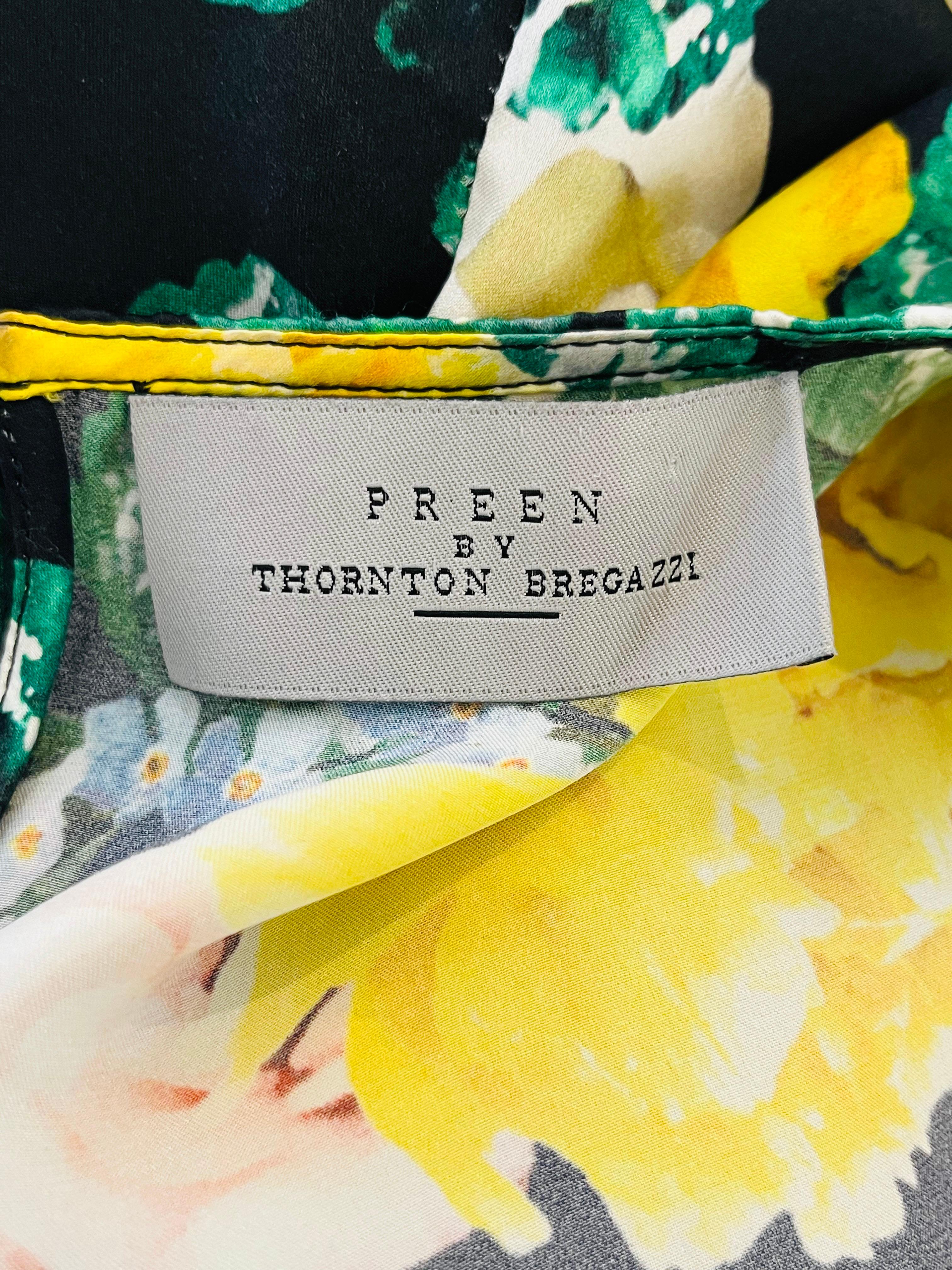 Preen By Thornton Bregazzi Silk Floral Dress For Sale 1