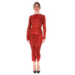 Conjunto de top y falda con estampado de serpiente Preen By Thornton Bregazzi