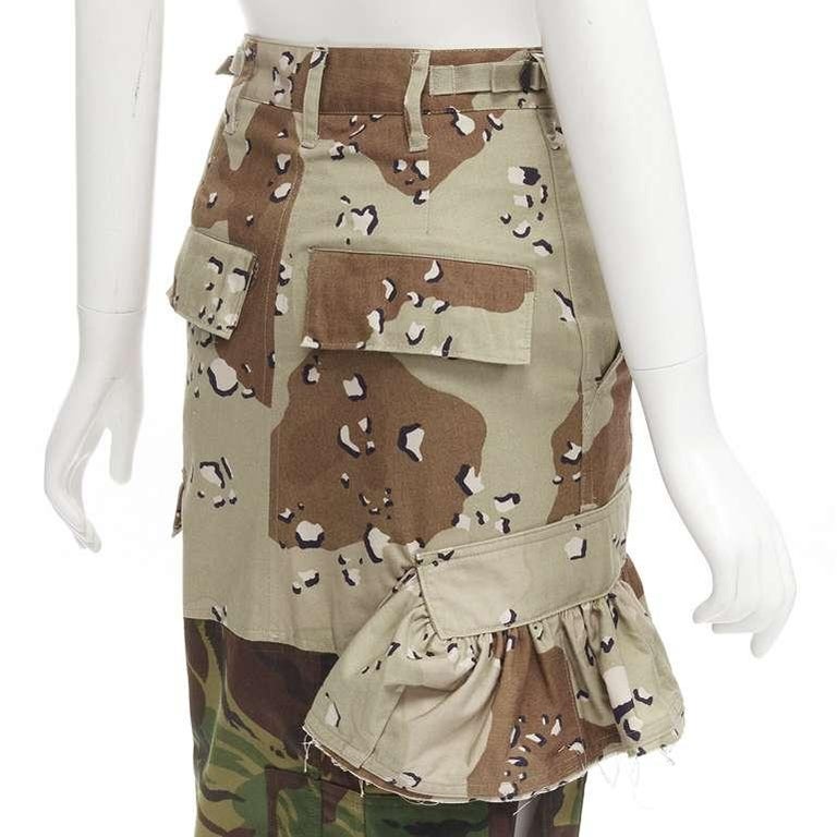 Khaki Green Camo Zipper Skirt (S/M)