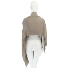 Preen THORNTON BREGAZZI laine marron bouton asymétrique  cardigan à châle sur le devant