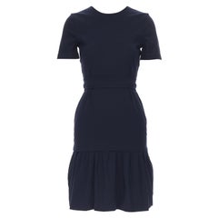 PREEN THORNTON BREGAZZI navy blue green colorblocked back cocktail dress XS