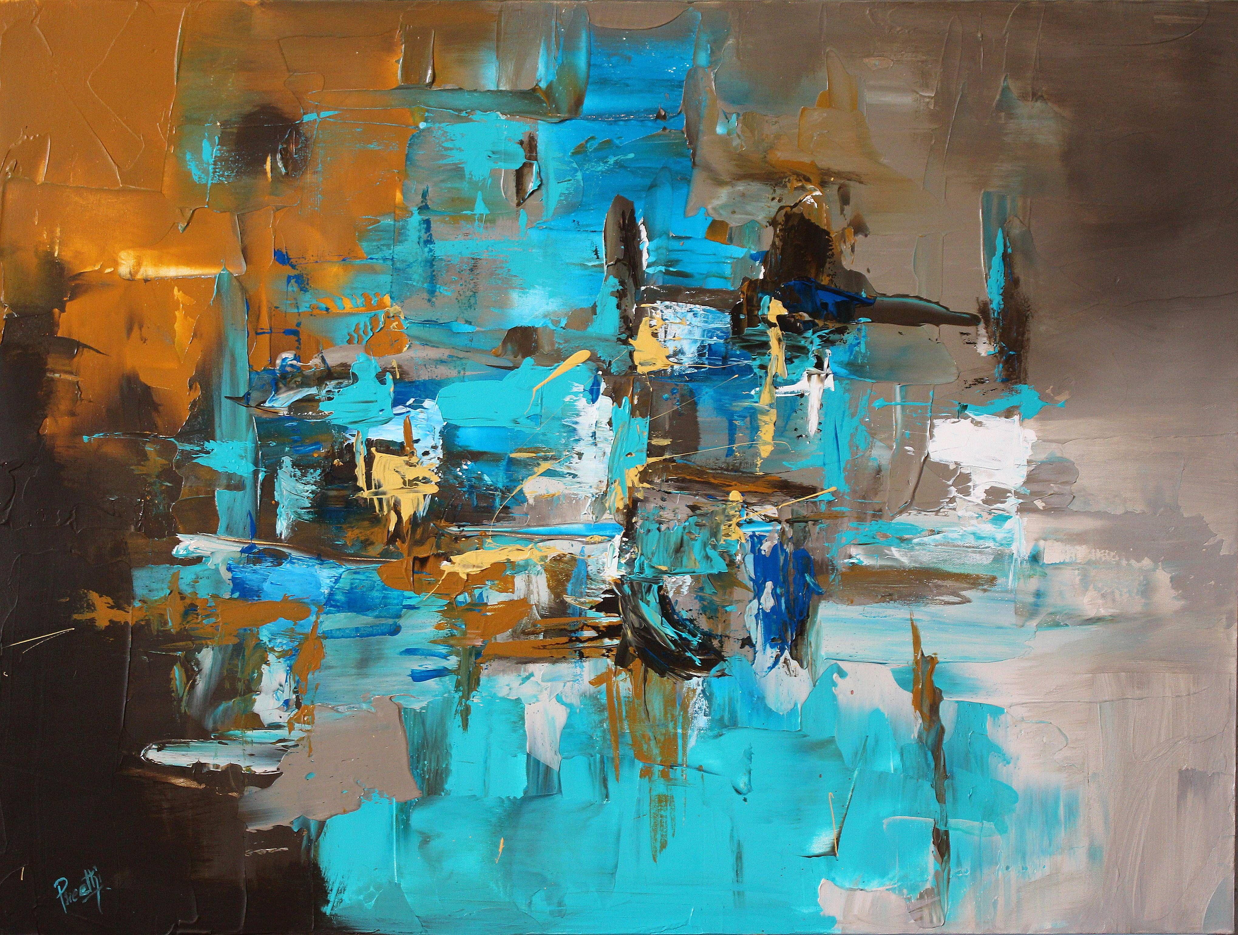 Preethi Mathialagan Cuprite, Painting, Acrylic on Canvas For Sale at