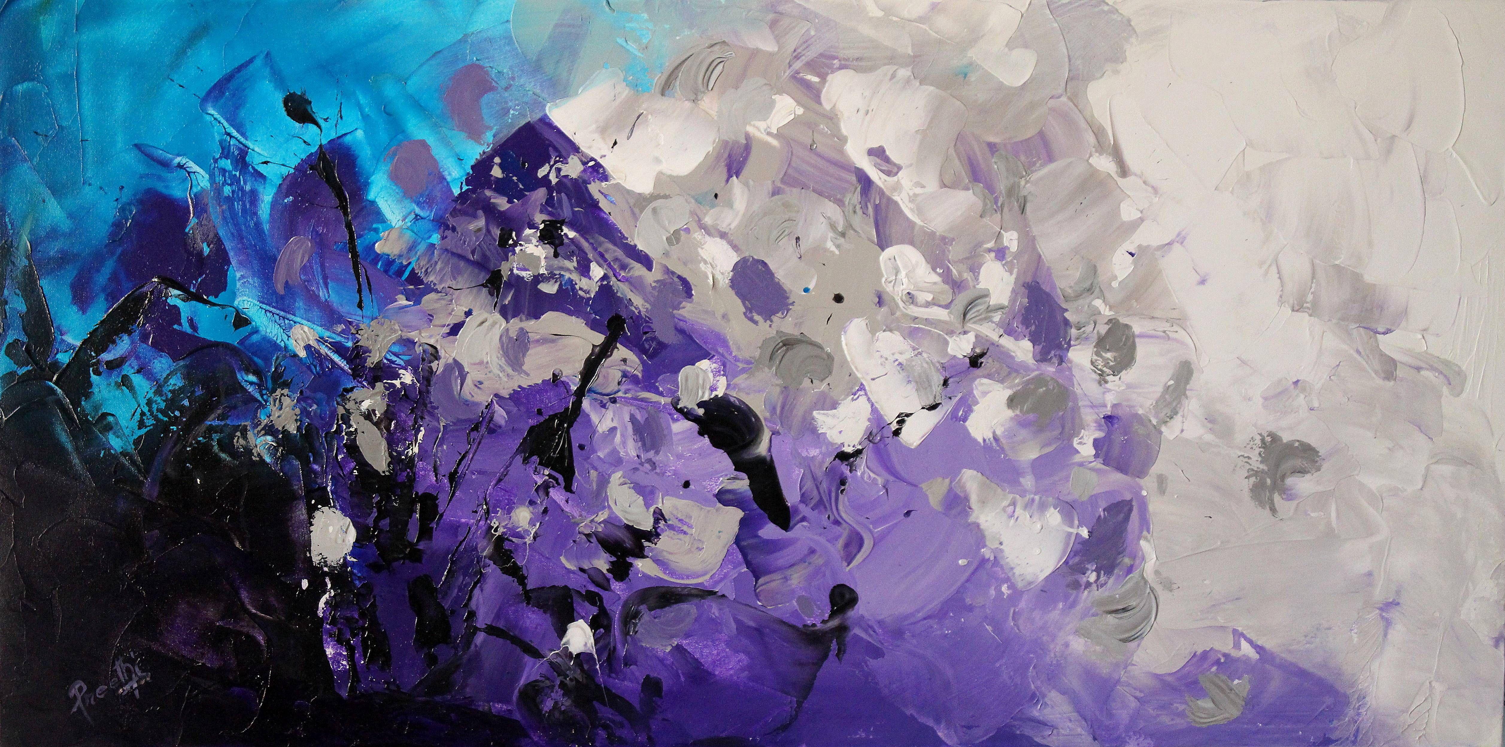 Abstract Painting de Preethi Mathialagan - Mineral de diamantes, Pintura, Acrílico sobre lienzo