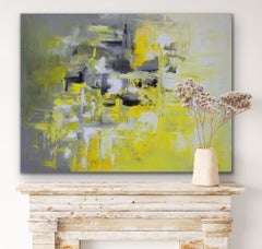 Lemonade - 30x40 abstract art, Painting, Acrylic on Canvas