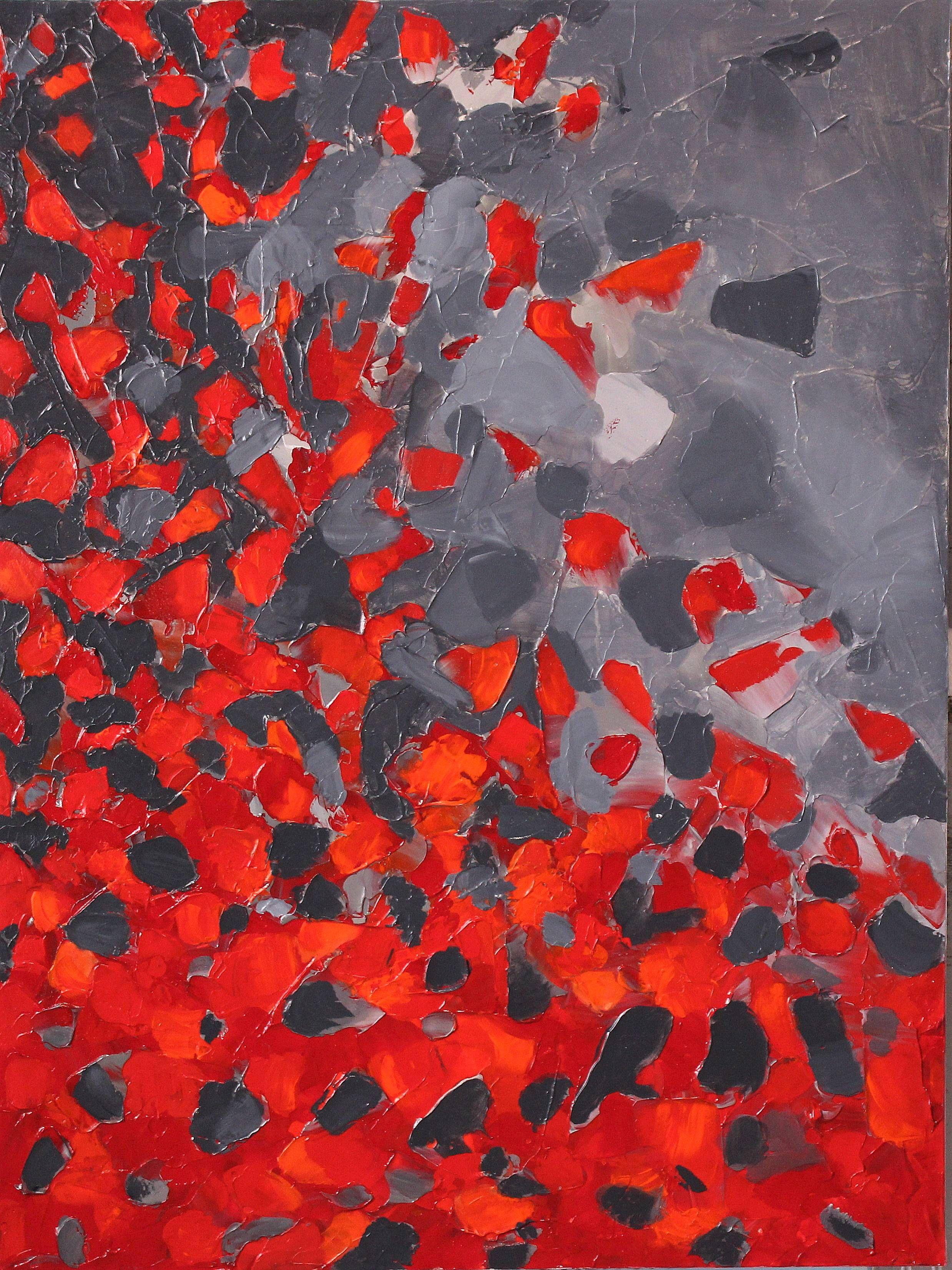 Majestic- 30x40 Pulgadas Arte Abstracto, Pintura, Acrílico sobre Lienzo - Painting de Preethi Mathialagan