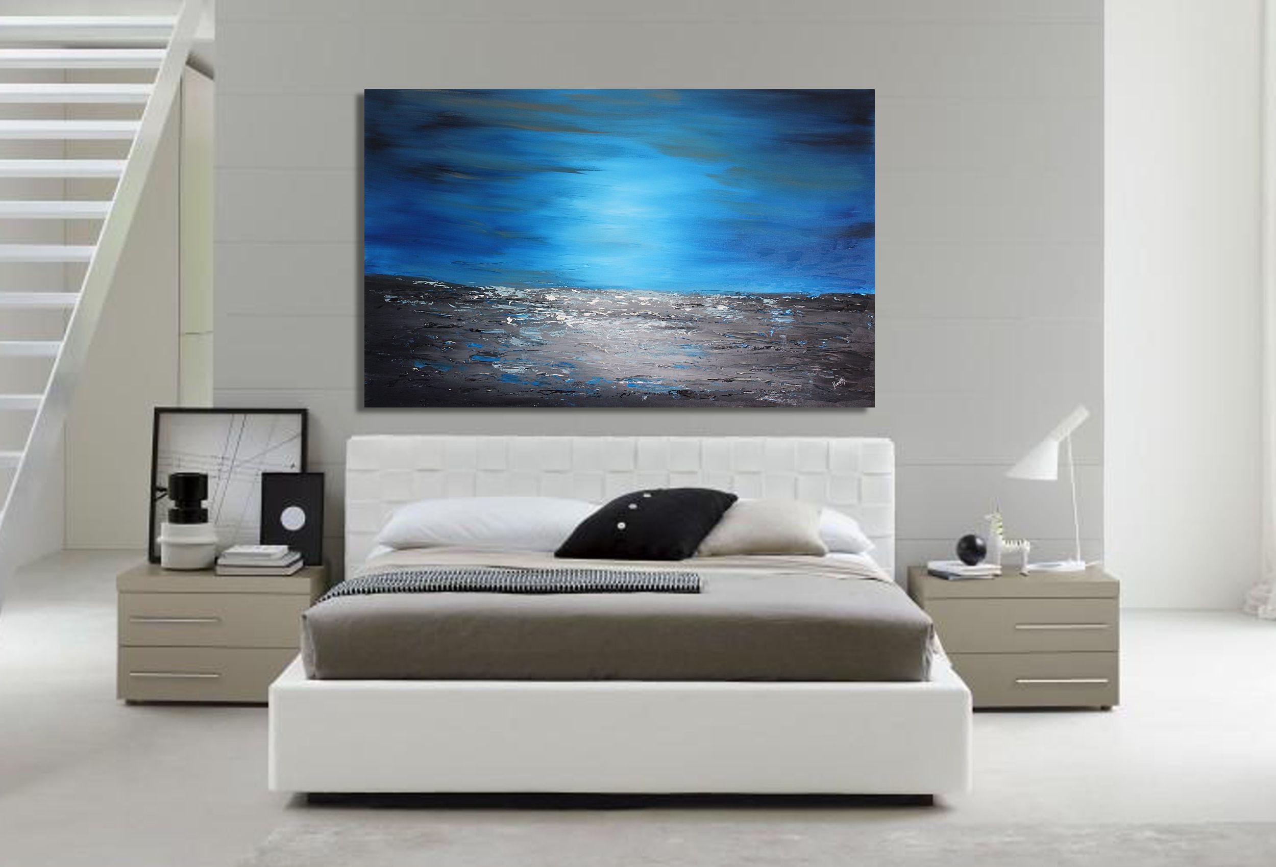 Blu mistico, Pittura, Acrilico su tela in vendita 1