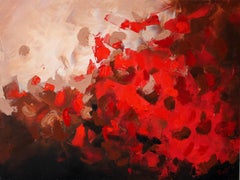 Redsky- 30x40 inch abstract art, Painting, Acrylic on Canvas