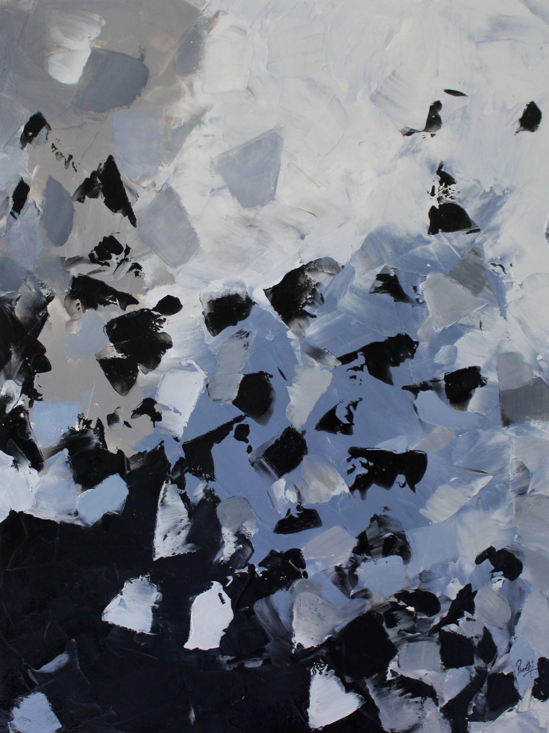 Abstract Painting di Preethi Mathialagan - United, Pittura, Acrilico su tela