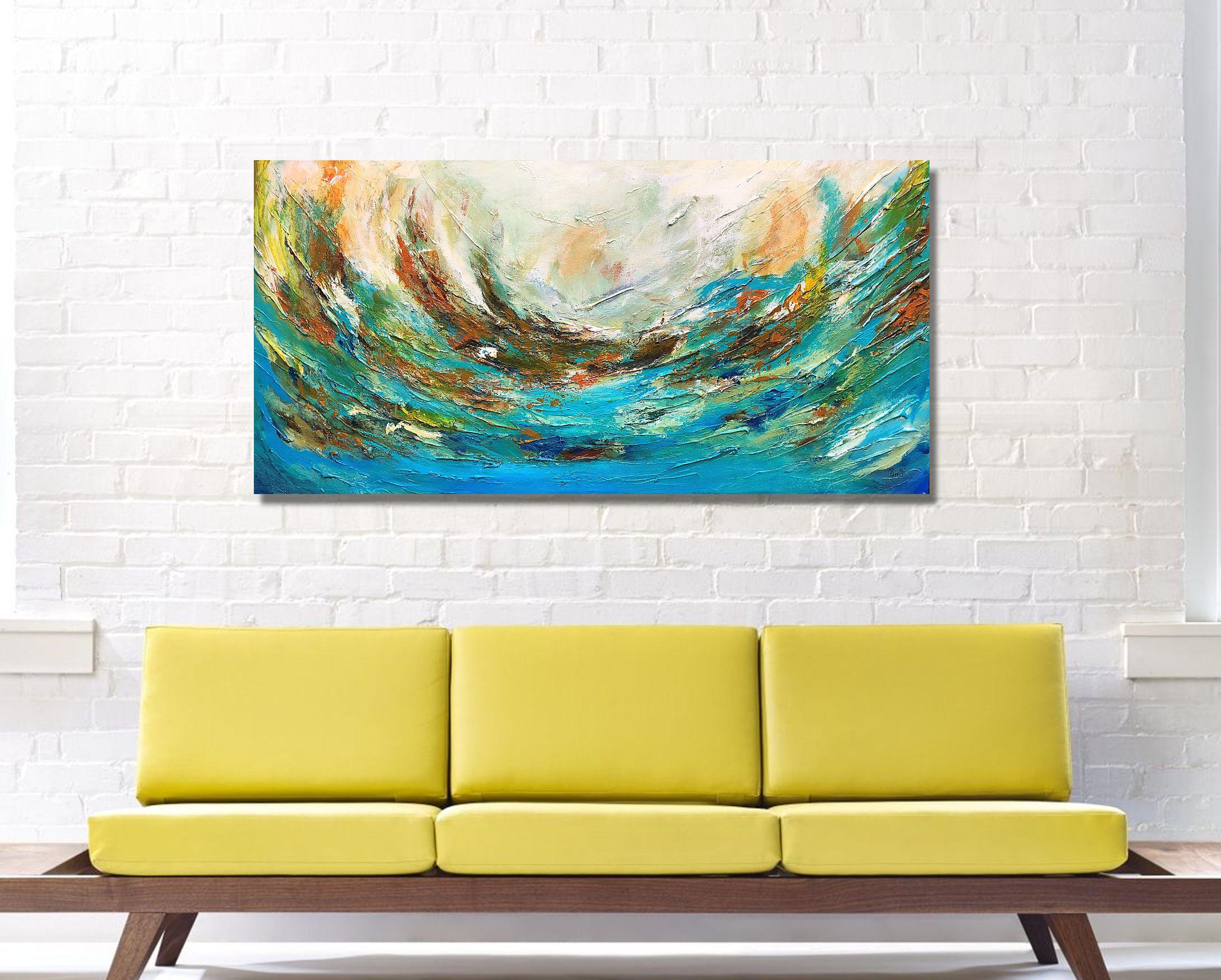 painting waves in acrylic