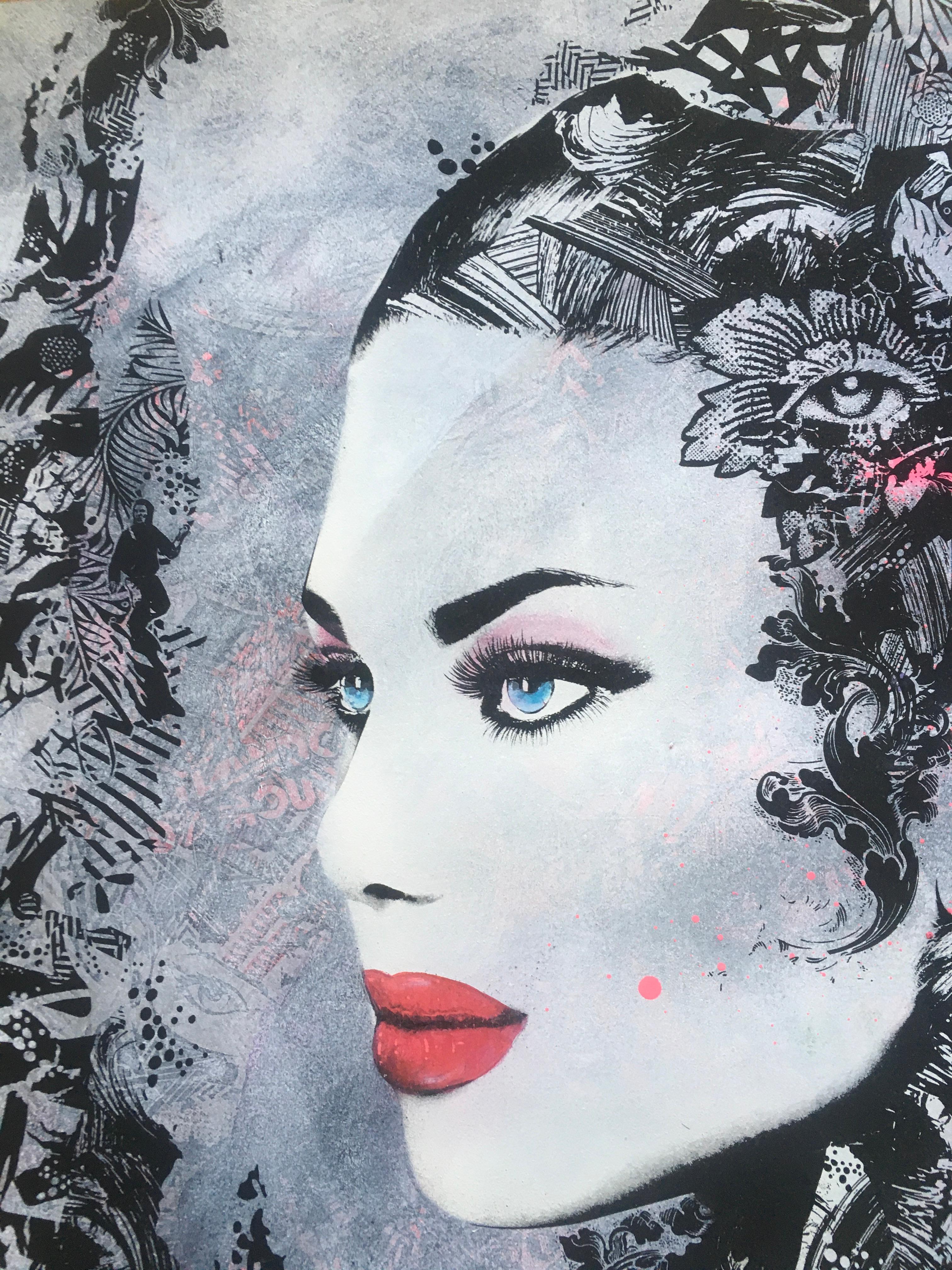 LA VITA È FATALE II (2019) di Prefab77
Miscela rifinita a mano di acrilico, serigrafia, vernice spray, stencil e inchiostro UV su carta di cotone Fabriano da 350 g/m².
70 x 100 cm
Edizione limitata di 15 esemplari
Firmato e numerato (3/15)