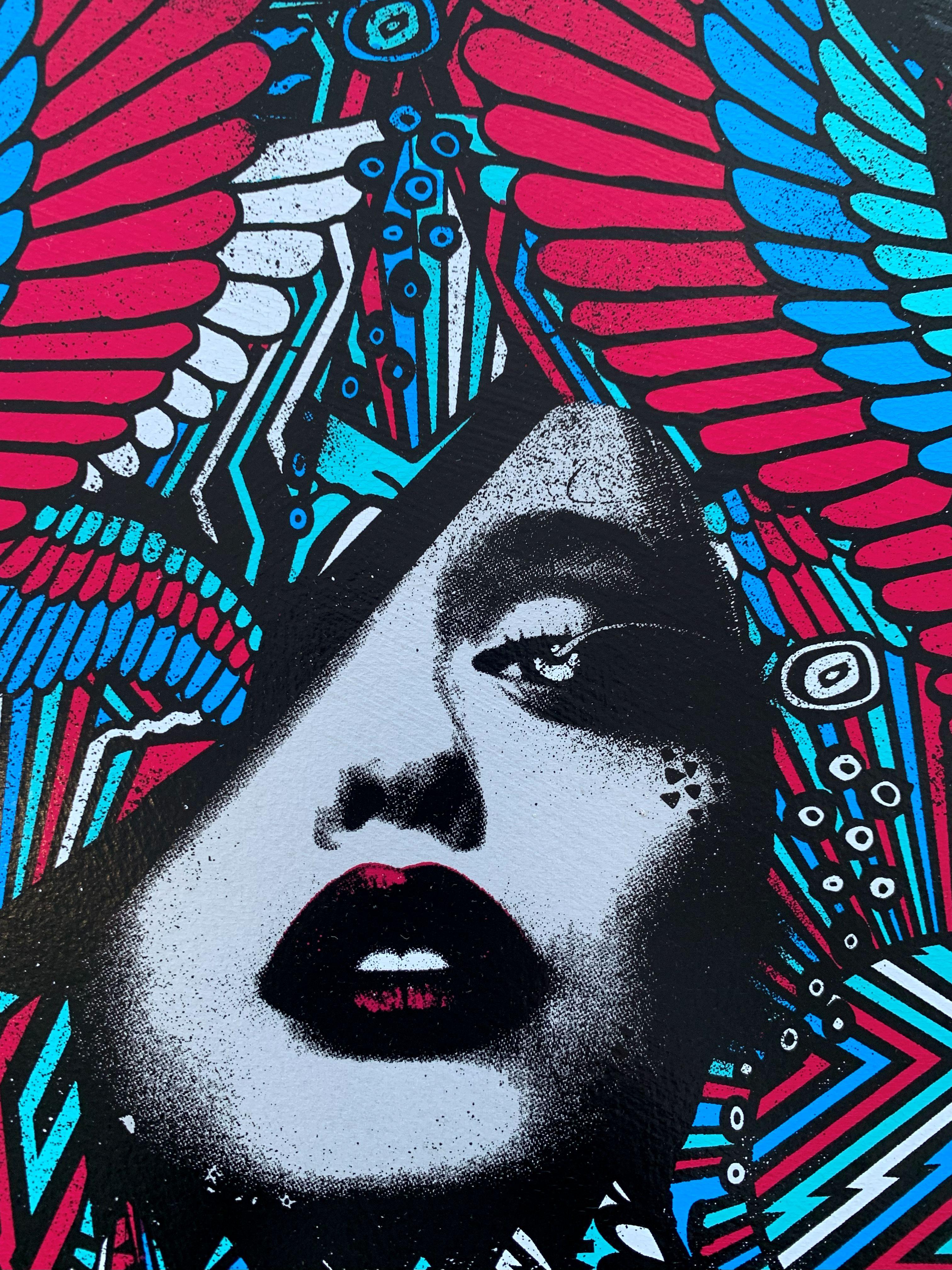 Happiness Is Expensive - Black/Pink Edition, Hand-Embellished For Sale 2