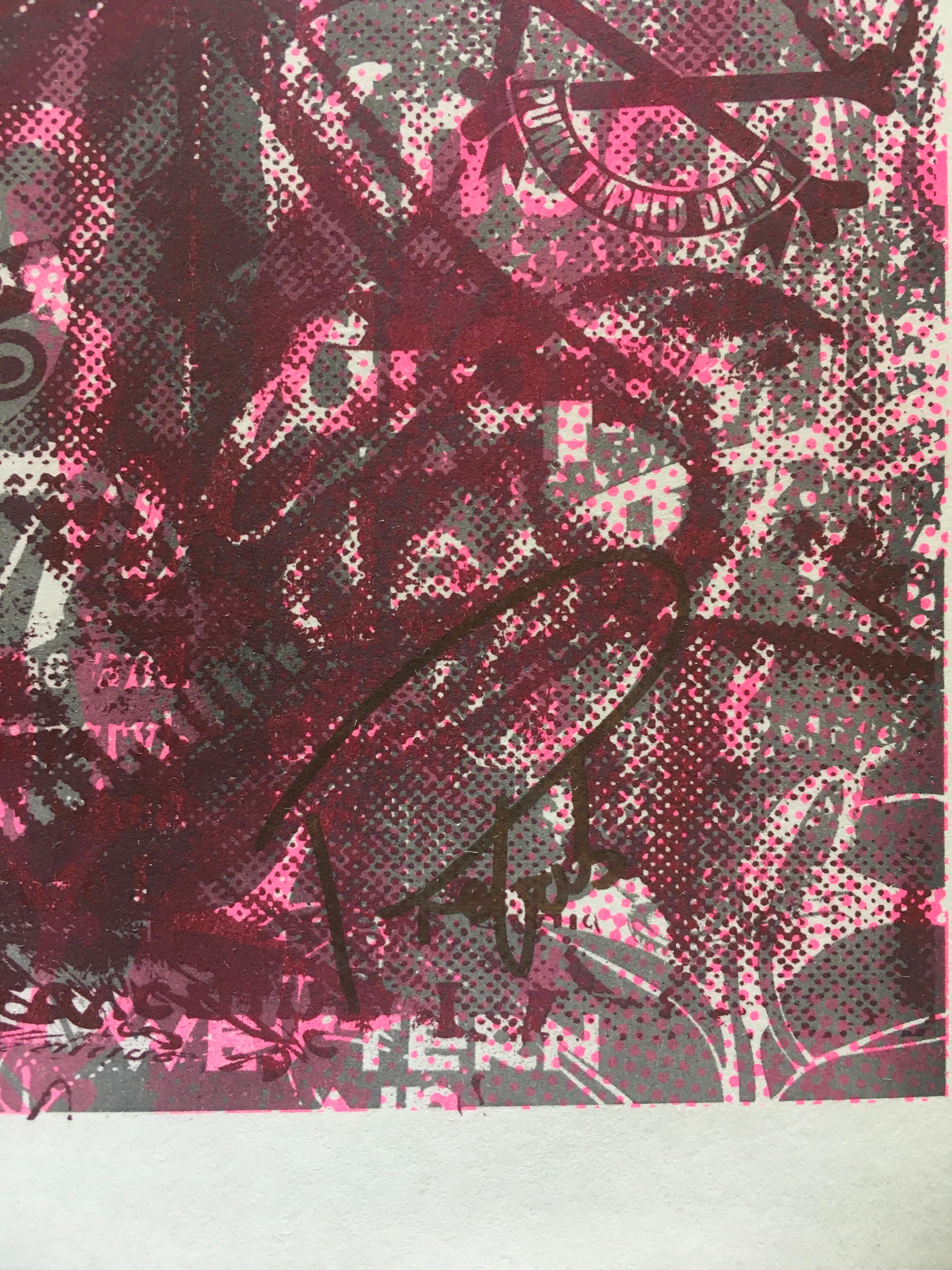 LIVING FOR KICKS 2 Risograph Print  Handsigned and Numbered by Prefab77 For Sale 6