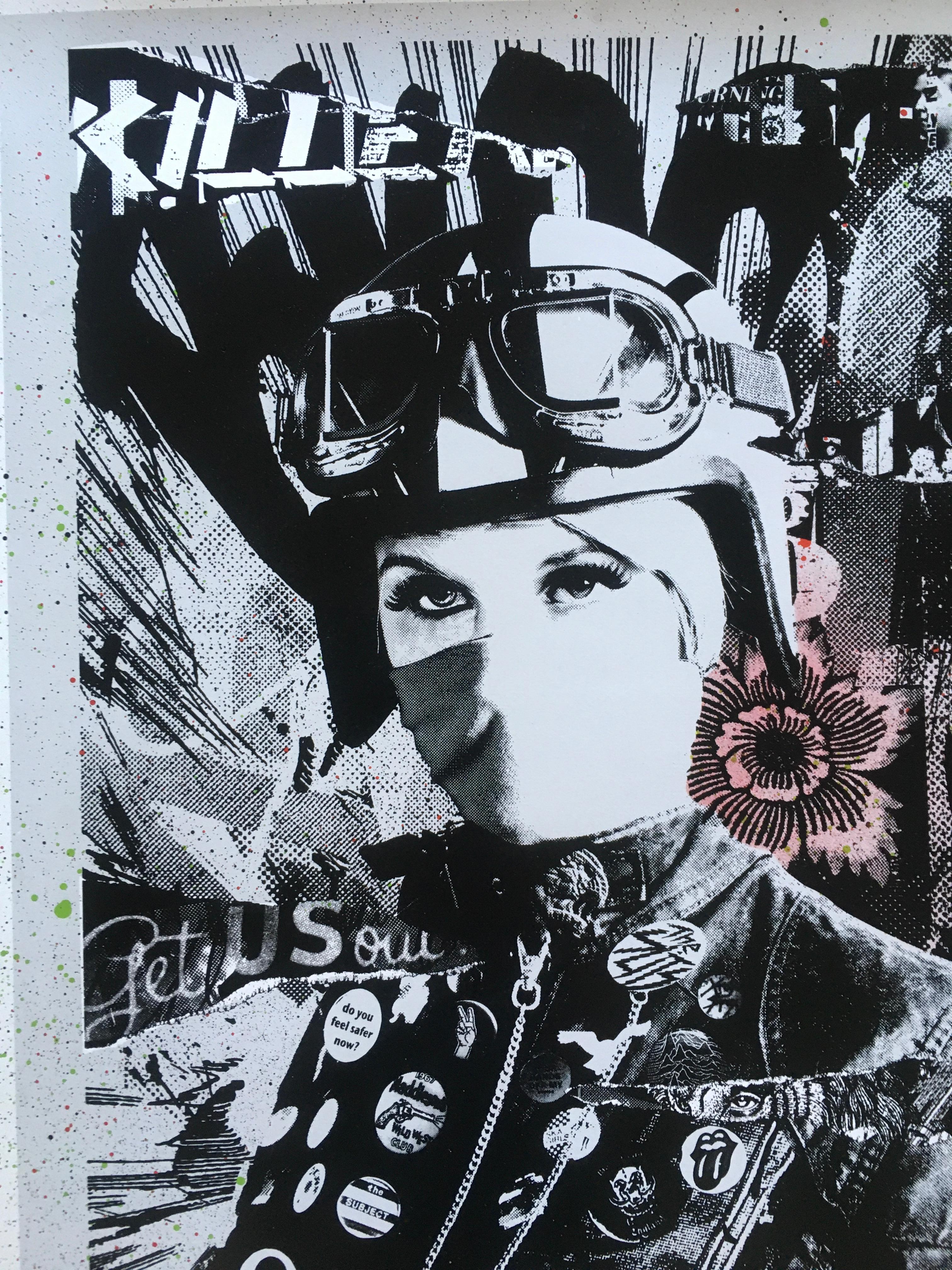 LIVING FOR KICKS Hand-finished Screen Print Limited Edition of 30 For Sale 3