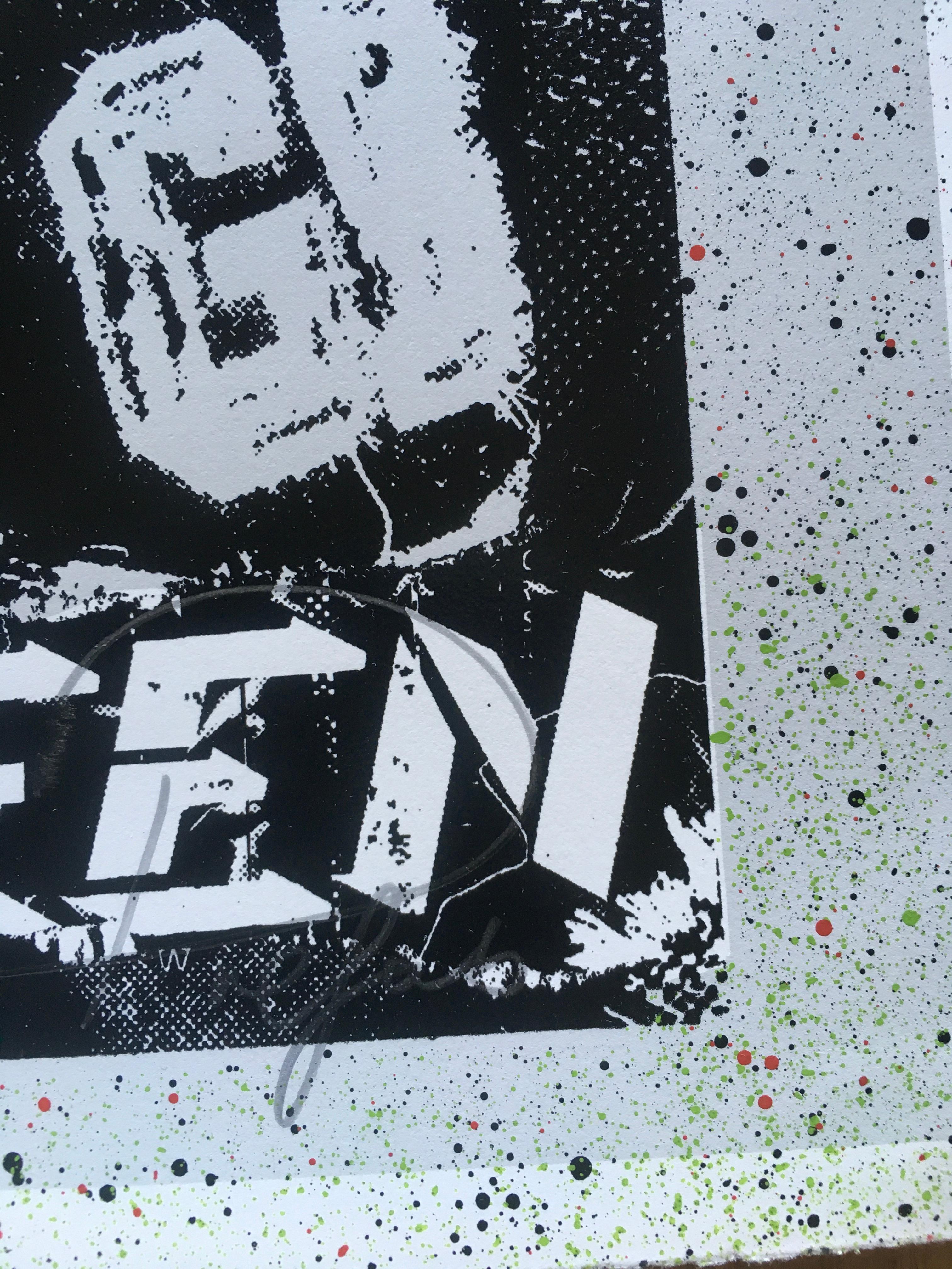 LIVING FOR KICKS Hand-finished Screen Print Limited Edition of 30 For Sale 4