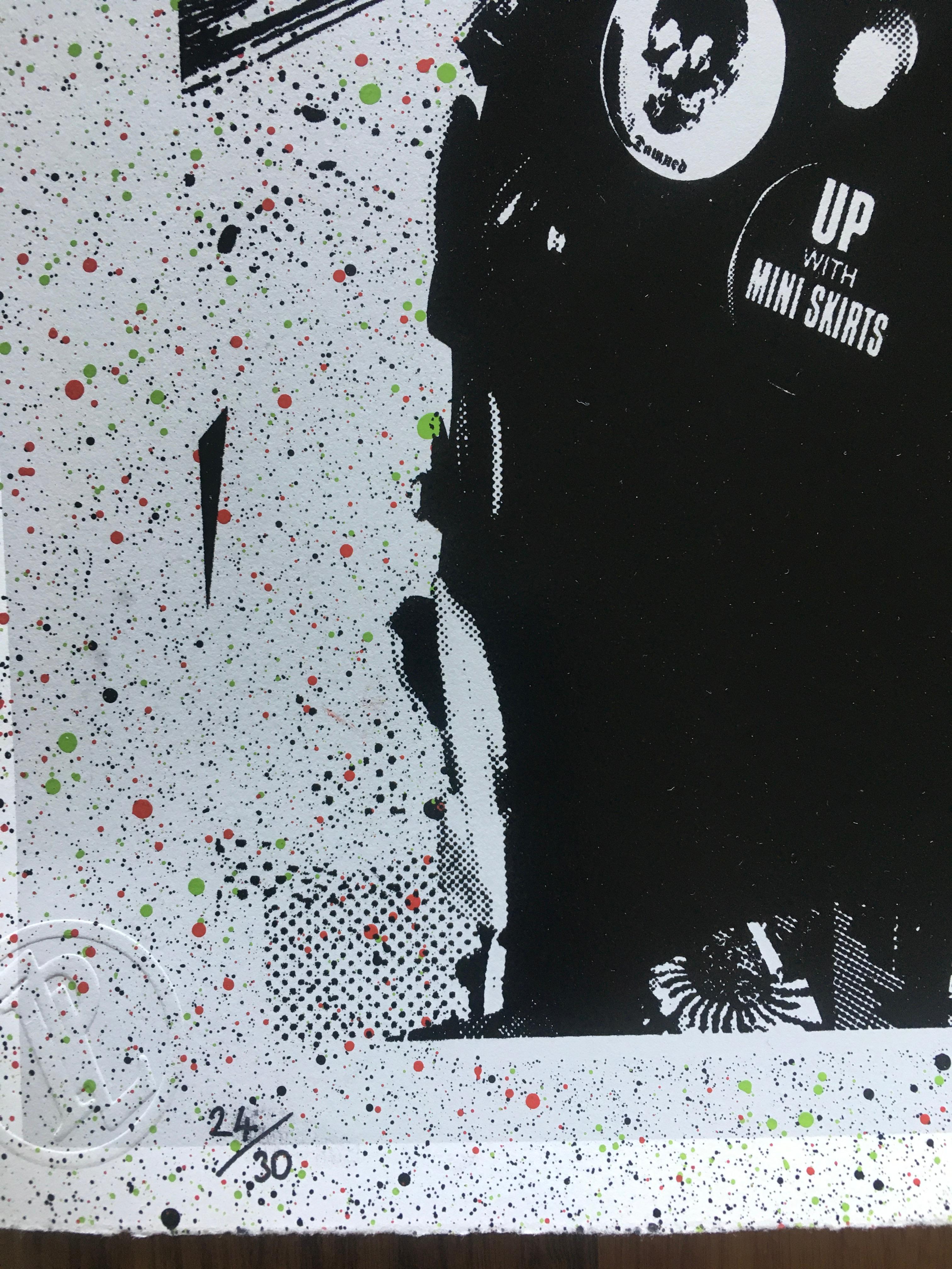 LIVING FOR KICKS Hand-finished Screen Print Limited Edition of 30 For Sale 5