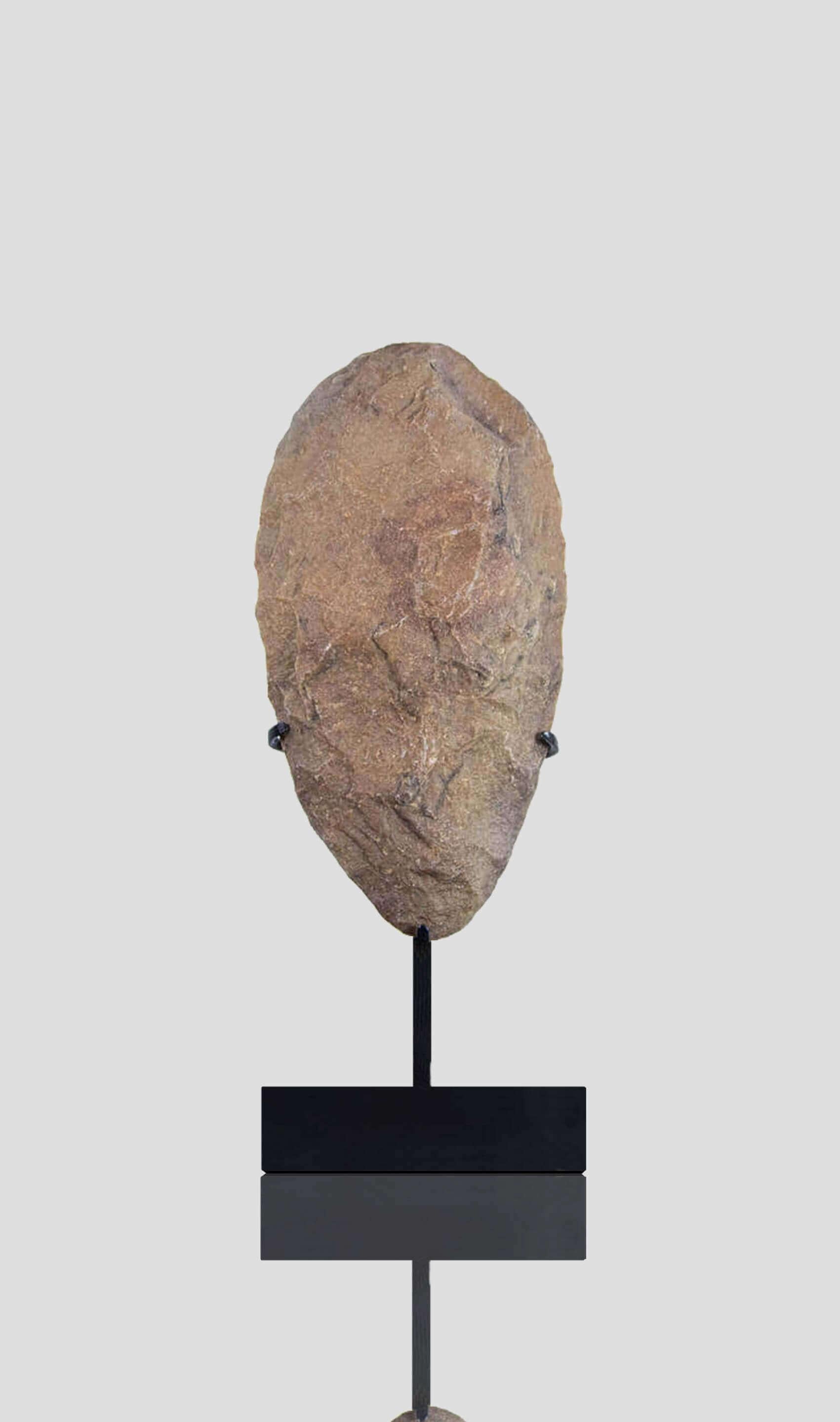 Algerian Prehistoric Artefact Palaeolithic Acheulean Surmounted Hand Axe For Sale