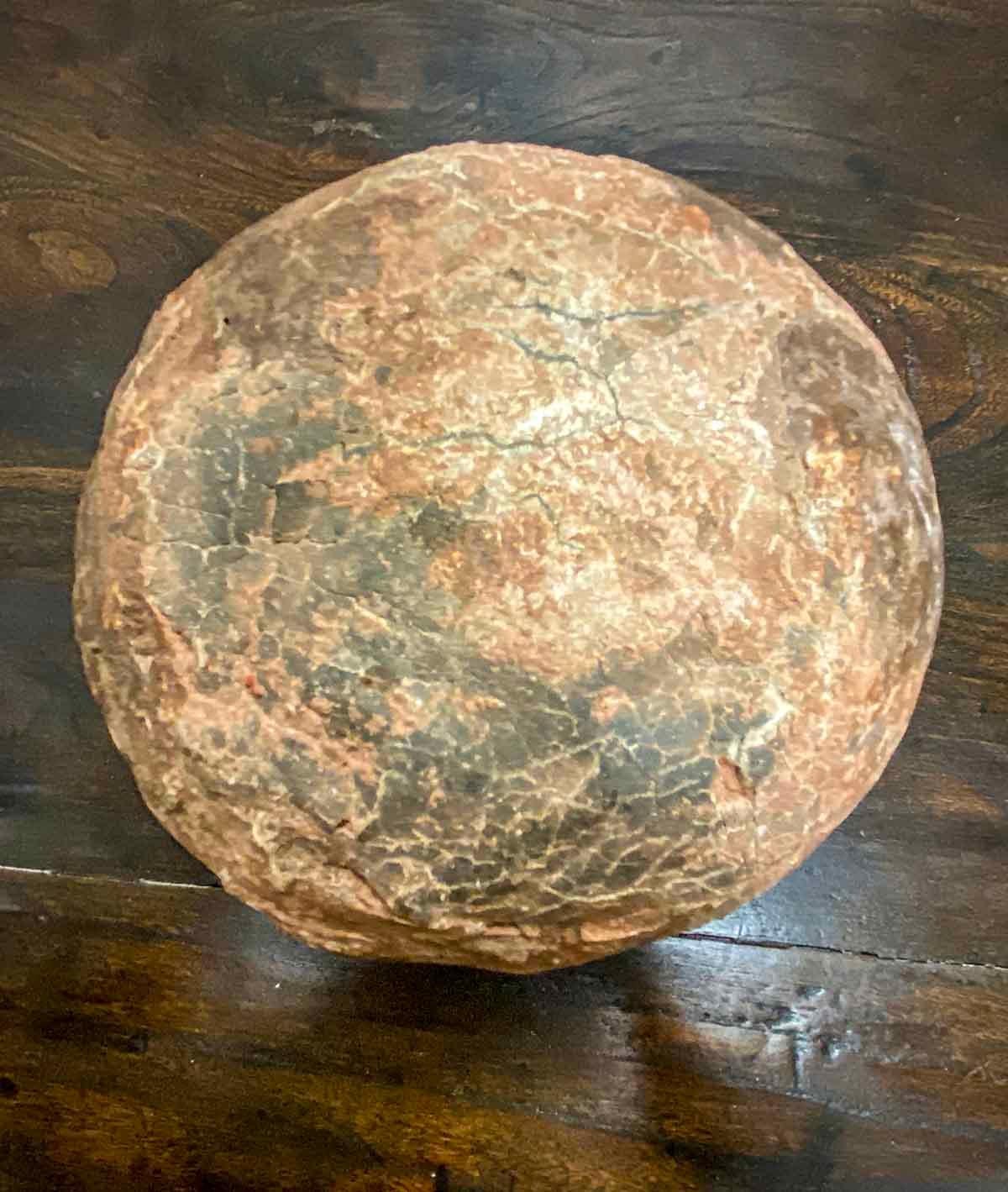 Other Prehistoric Chinese Petrified Dinosaur Egg with Cracked Surface