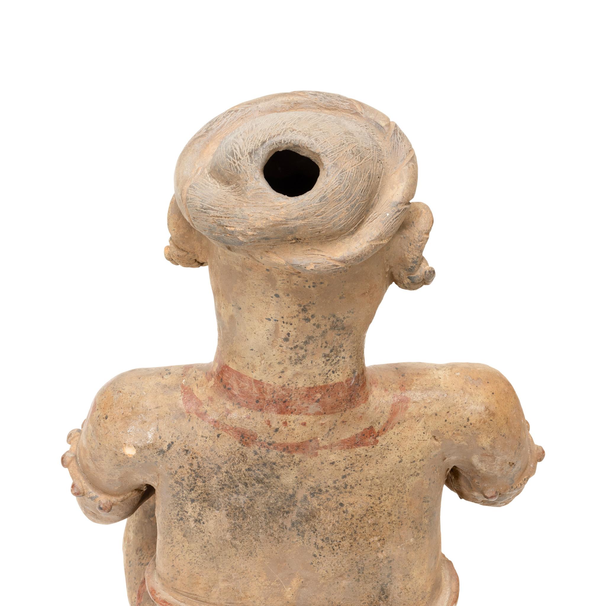 American Prehistoric Majested Seated Drummer Figurine For Sale