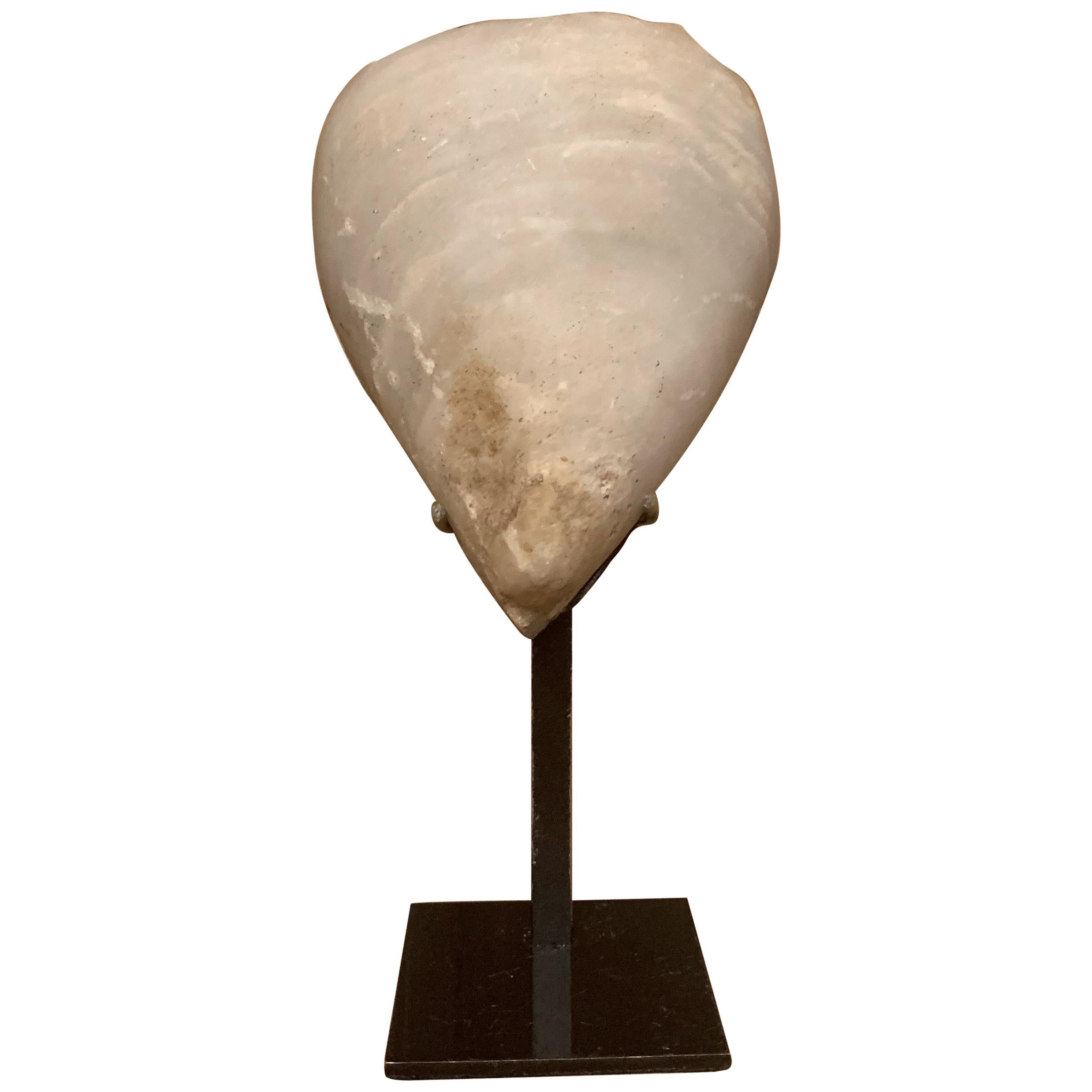 Tête d'étoile de paquebot préhistorique en marbre