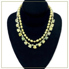 Prehnite Briolette and 14K Gold-Filled Double Strand Necklace