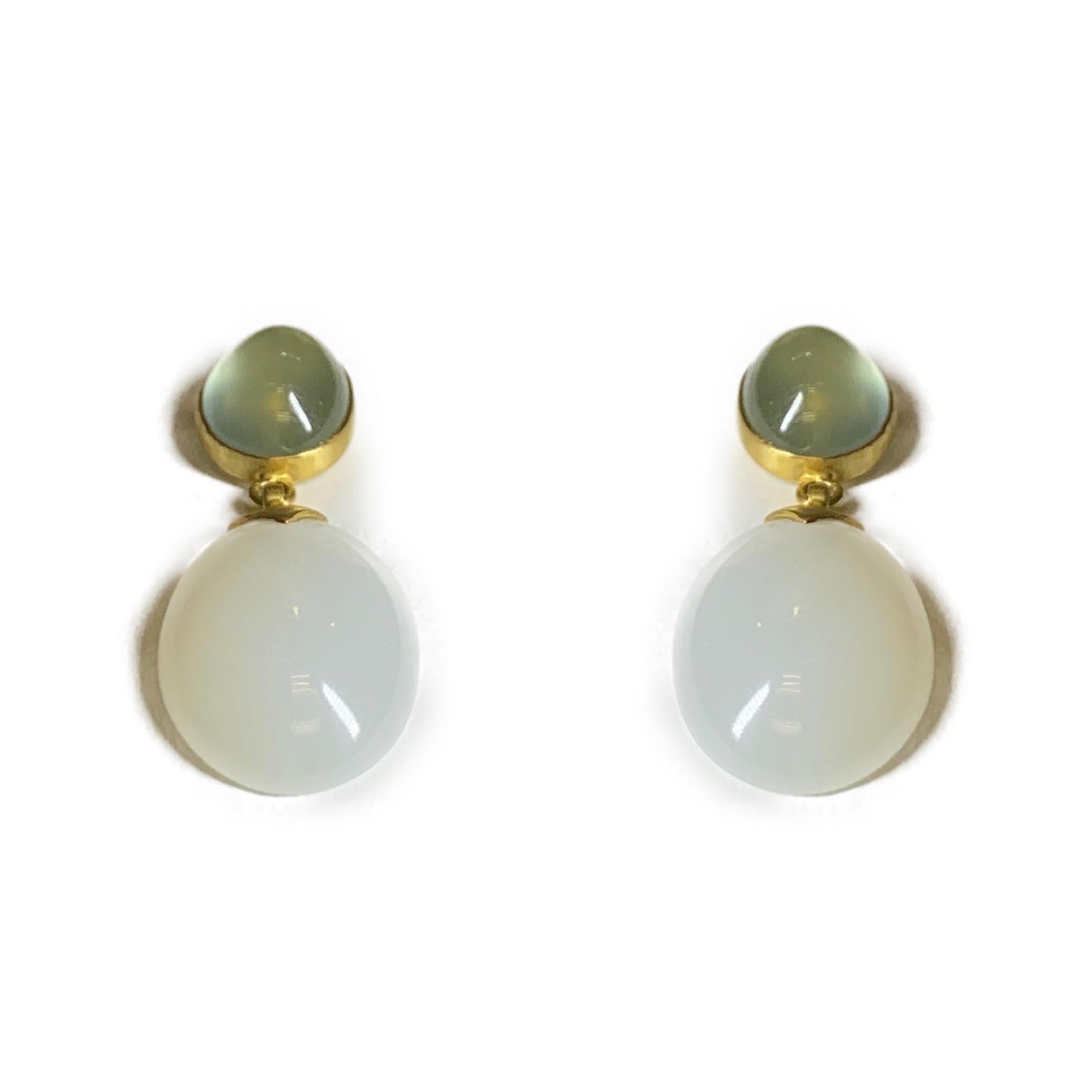 gold moonstone earrings