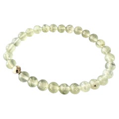Prehnite Bead Bracelet Silver J Dauphin