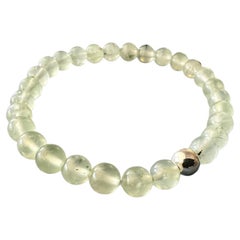 Bracelet de perles de Prehnite en argent J DAUPHIN