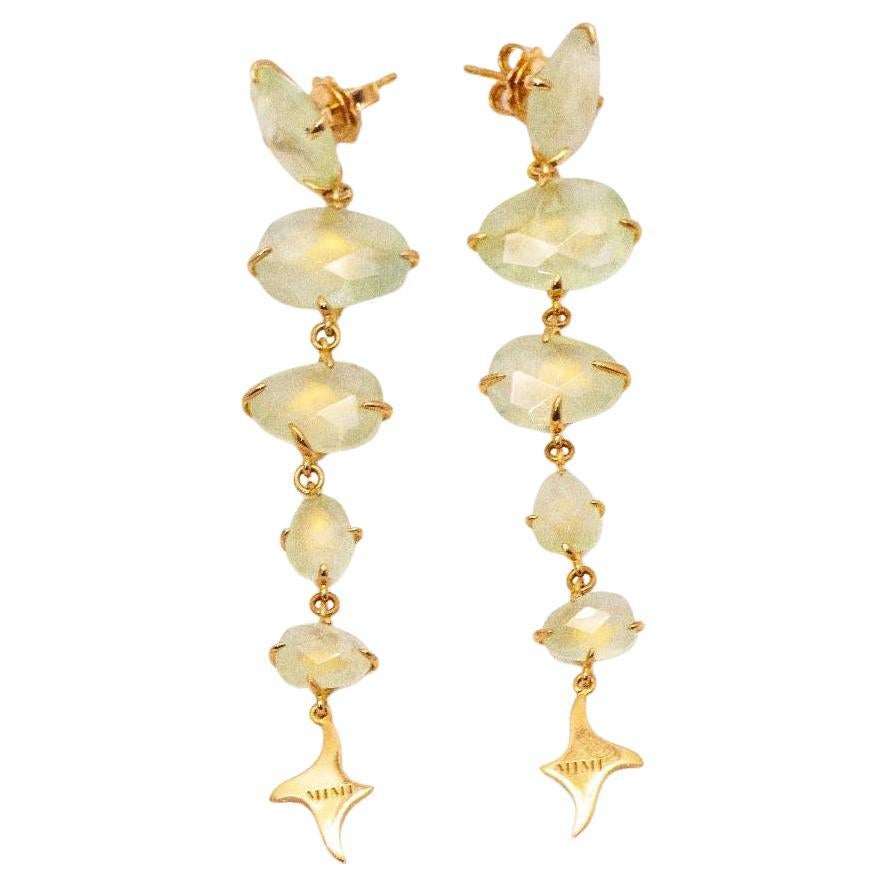 Prehnites MIMI Earrings in Rose Gold