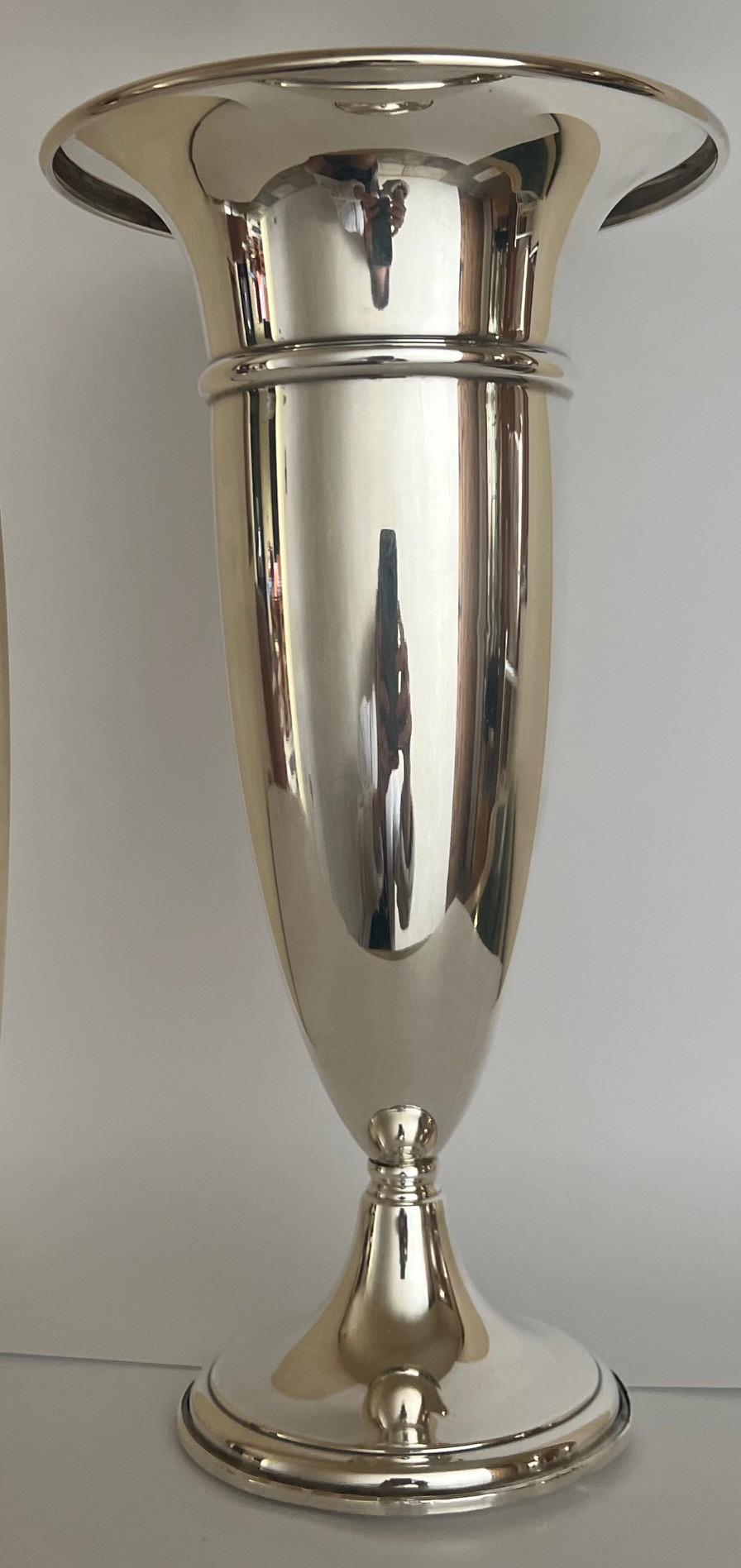 Preisner Sterling Silver Trumpet Vase For Sale 3