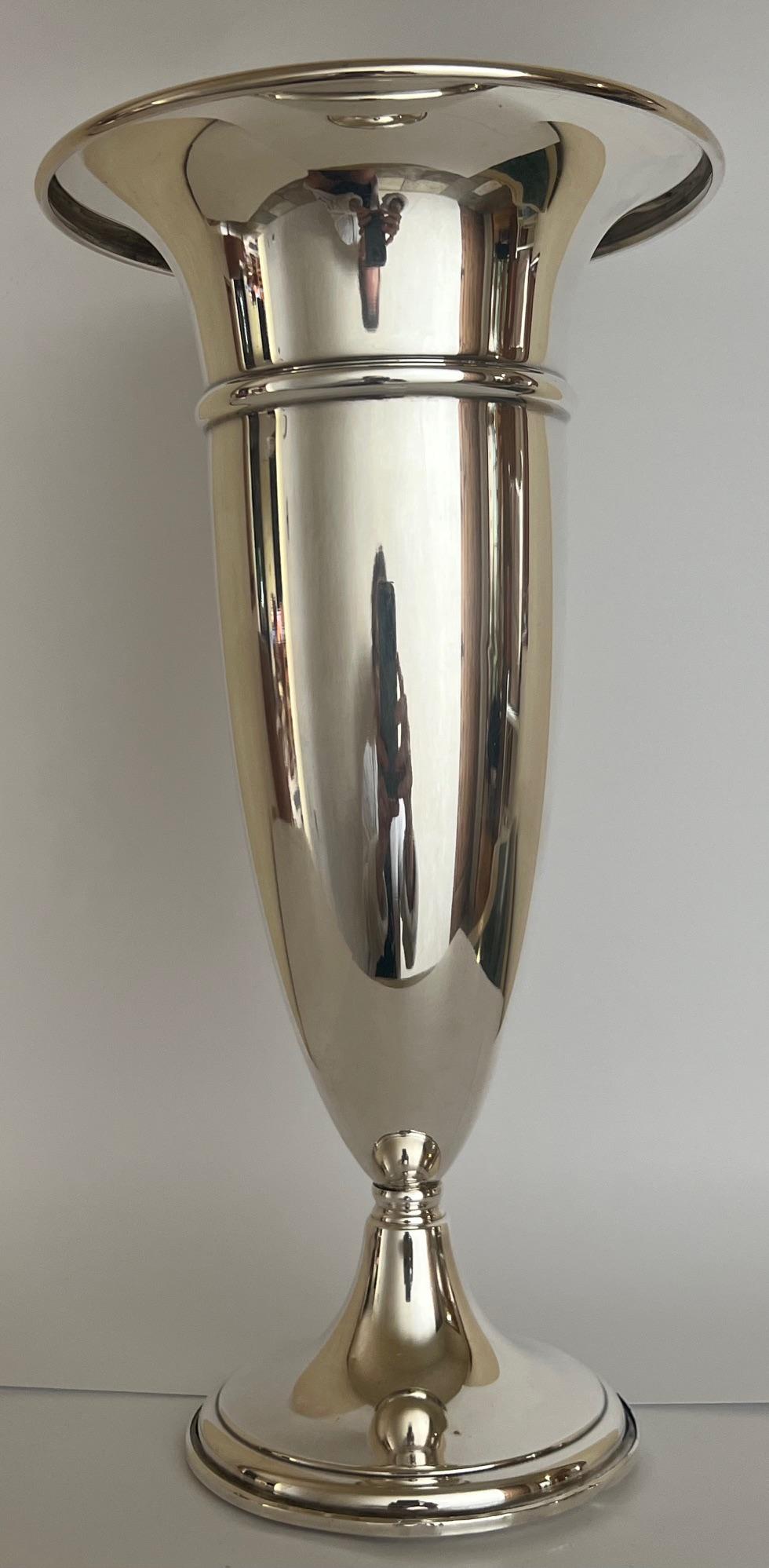 Preisner Sterling Silver Trumpet Vase For Sale 3