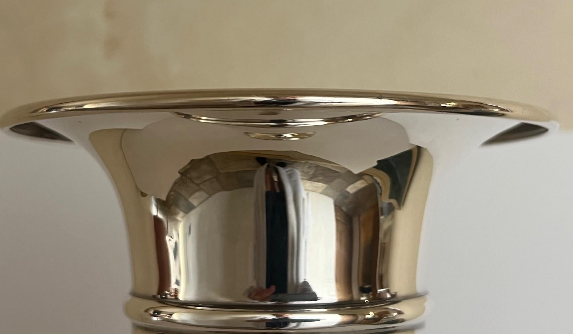 Preisner Sterling Silver Trumpet Vase In Good Condition For Sale In Ross, CA