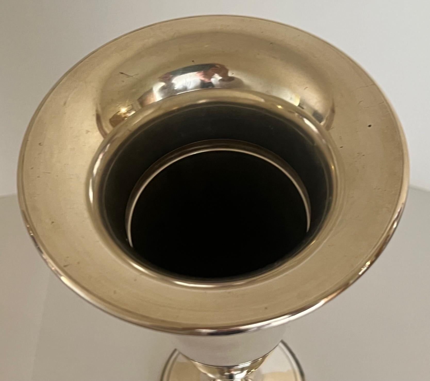 20th Century Preisner Sterling Silver Trumpet Vase For Sale