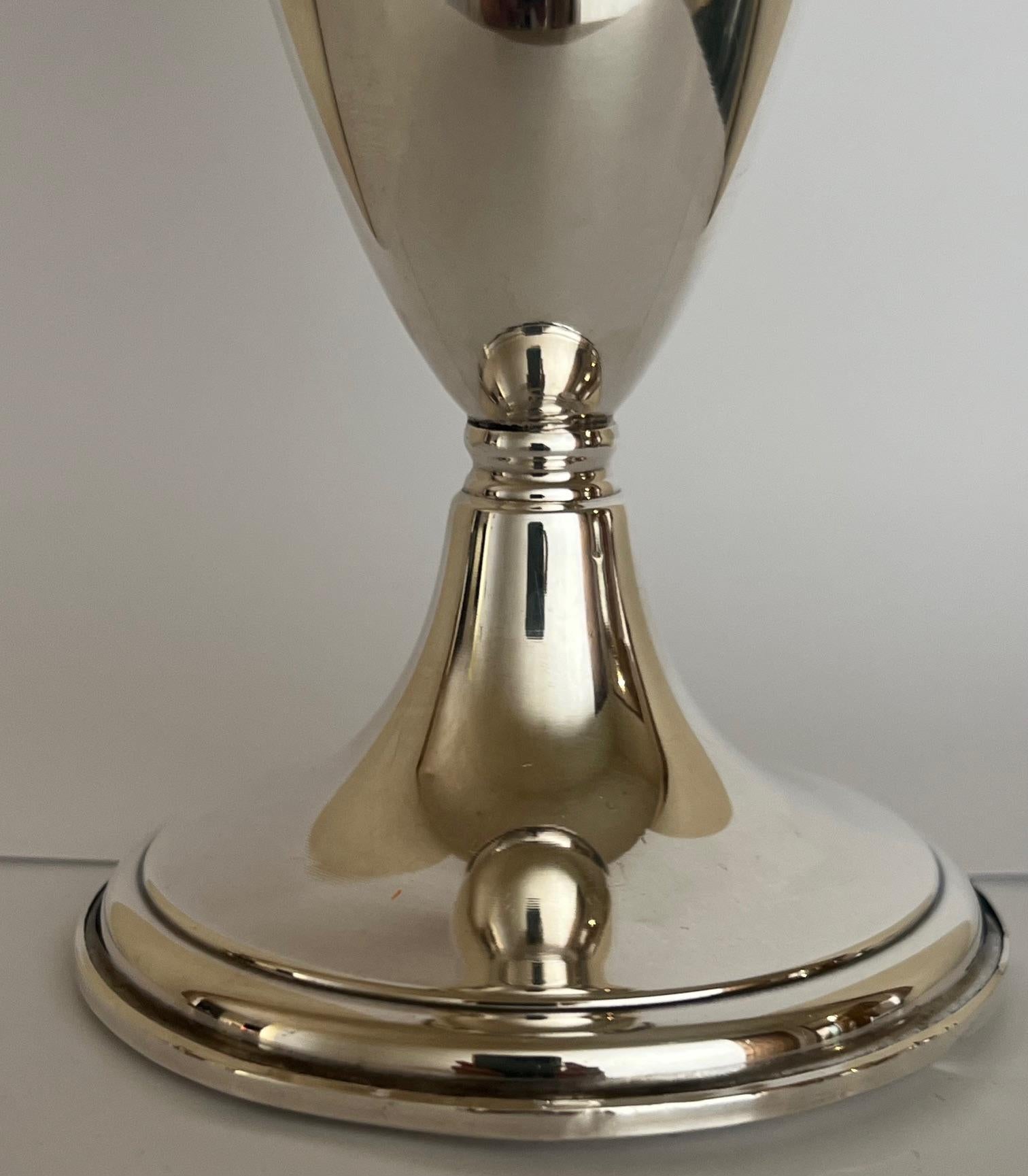 Preisner Sterling Silver Trumpet Vase For Sale 2