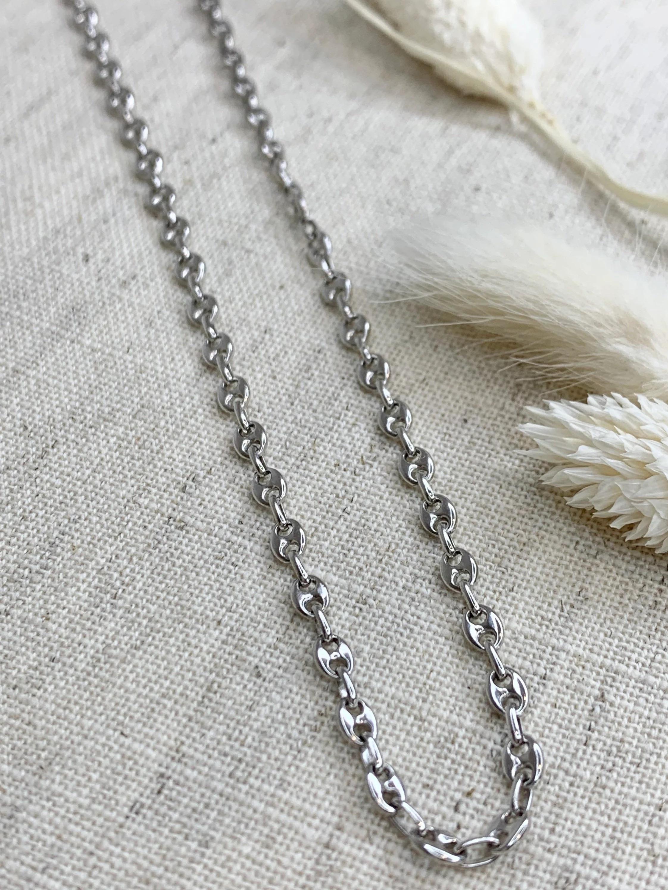 Catena a maglie Marin in oro bianco 18 ct. usata in vendita 2