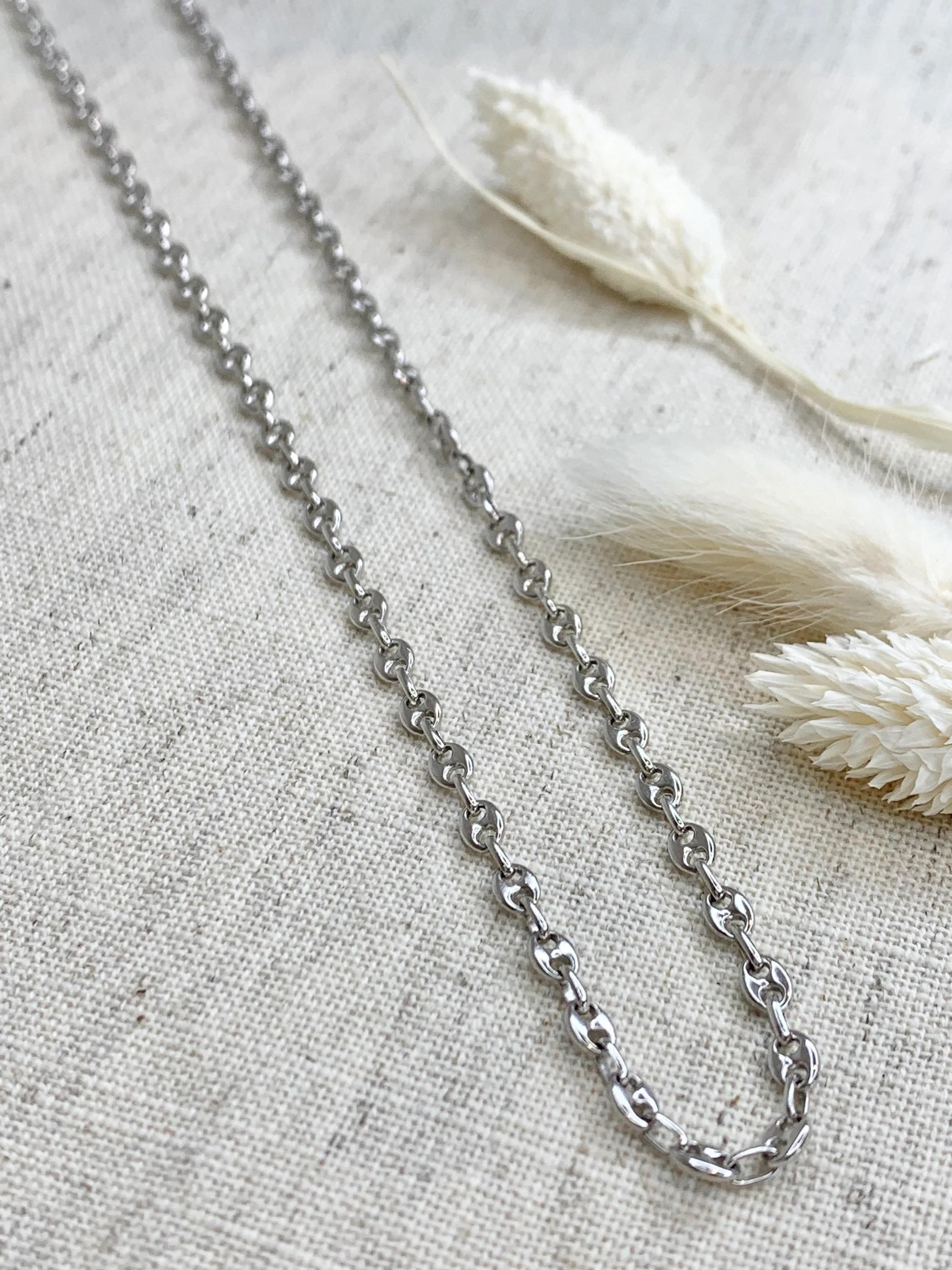 Catena a maglie Marin in oro bianco 18 ct. usata in vendita 5