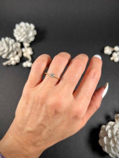 Preloved 18ct Yellow Gold, Diamond Single Stone Engagement Ring 0.20 Carats
