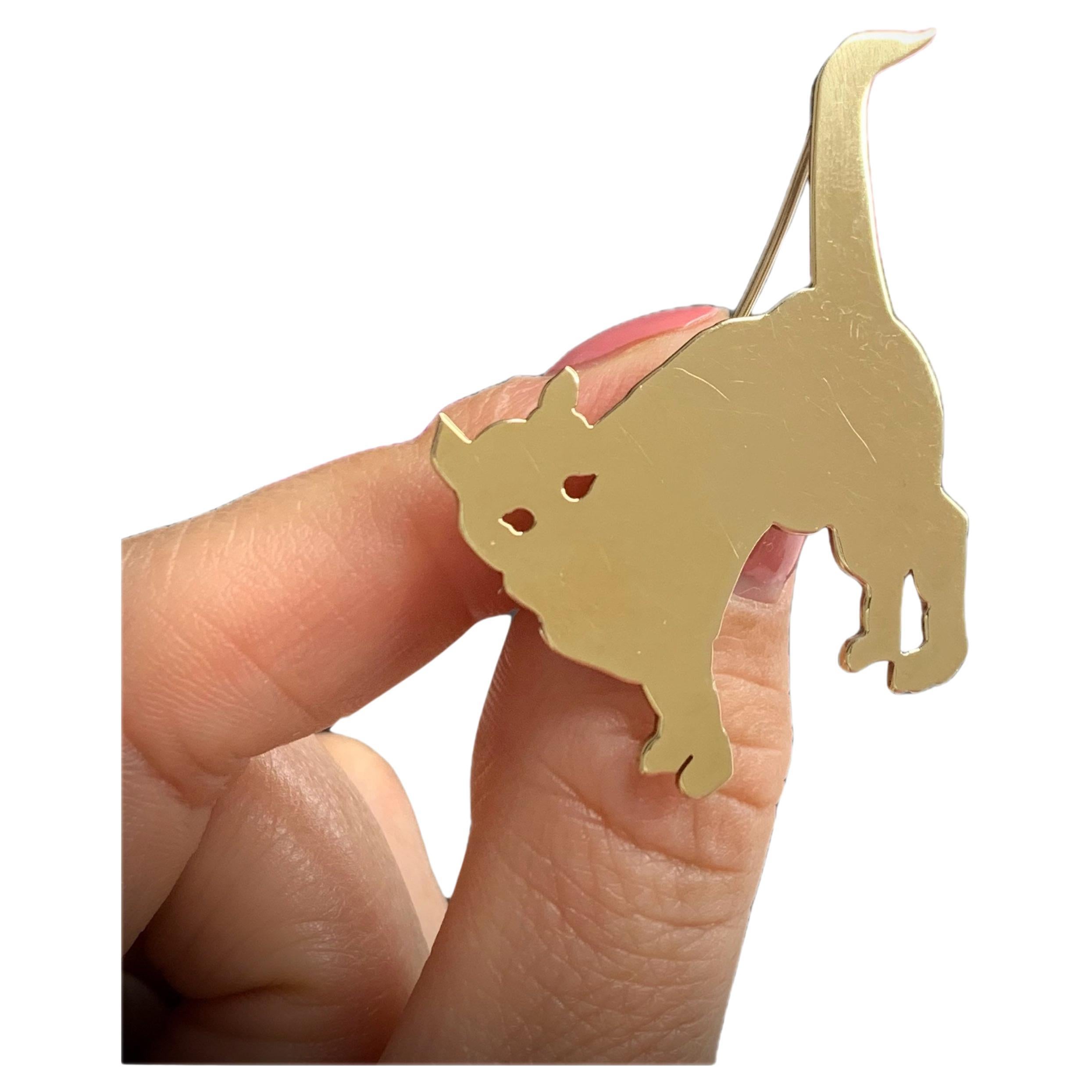 Cat Brooches 128 For Sale on 1stDibs vintage cat brooch, cat