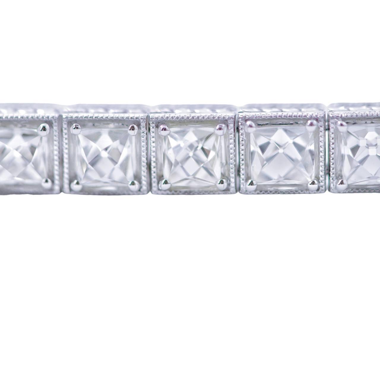 Bracciale Preloved Diamond and White Gold Line con diamanti e oro bianco in vendita 1