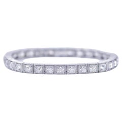 Preloved Diamond and White Gold Line Bracelet