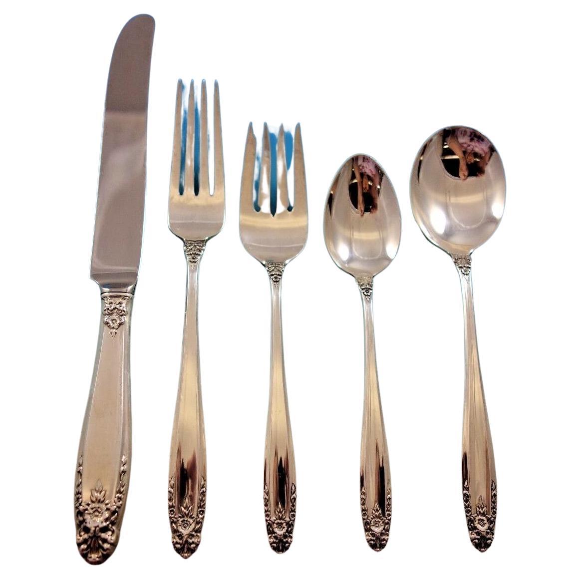 Prelude by International Sterling Silver Flatware Set 8 Service 40 pieces For Sale