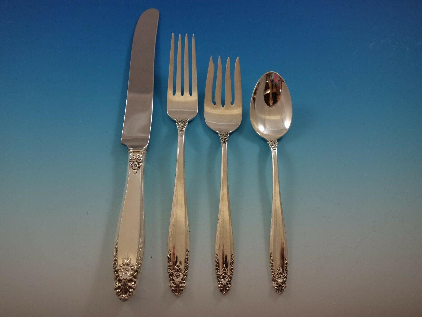 Juego de cubiertos Prelude by International Sterling Silver para servicio de 18 142 piezas Enorme en Excelente estado para la venta en Big Bend, WI