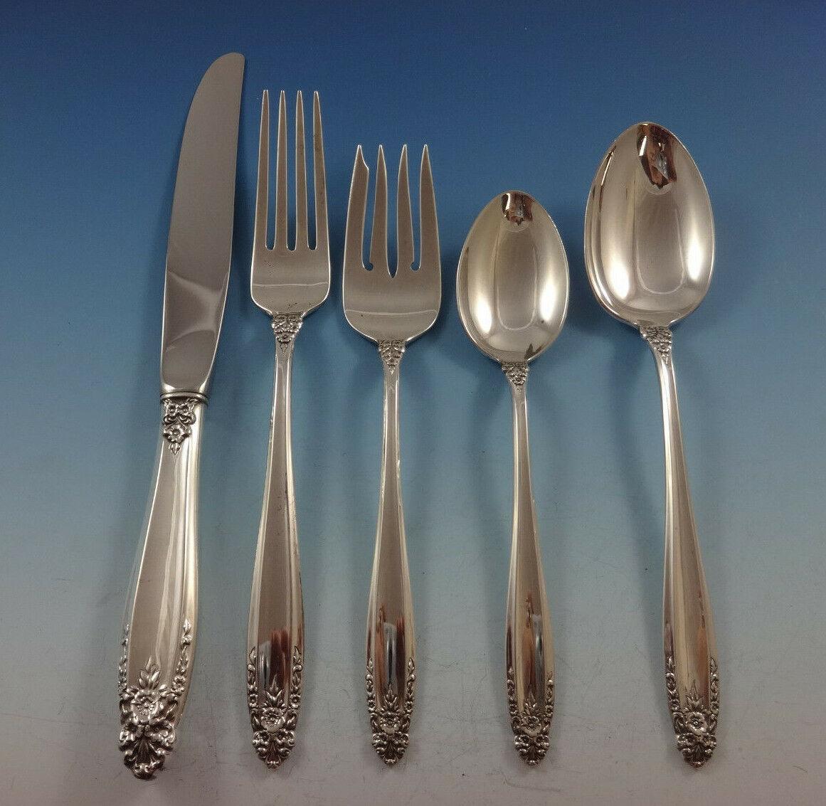 Prelude by International Sterling Set di posate in argento per 8 persone 45 pezzi in vendita 3