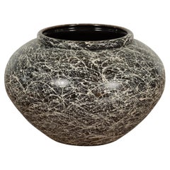 Prem Collection Artisan Made Black and White Planter with Dripping Décor