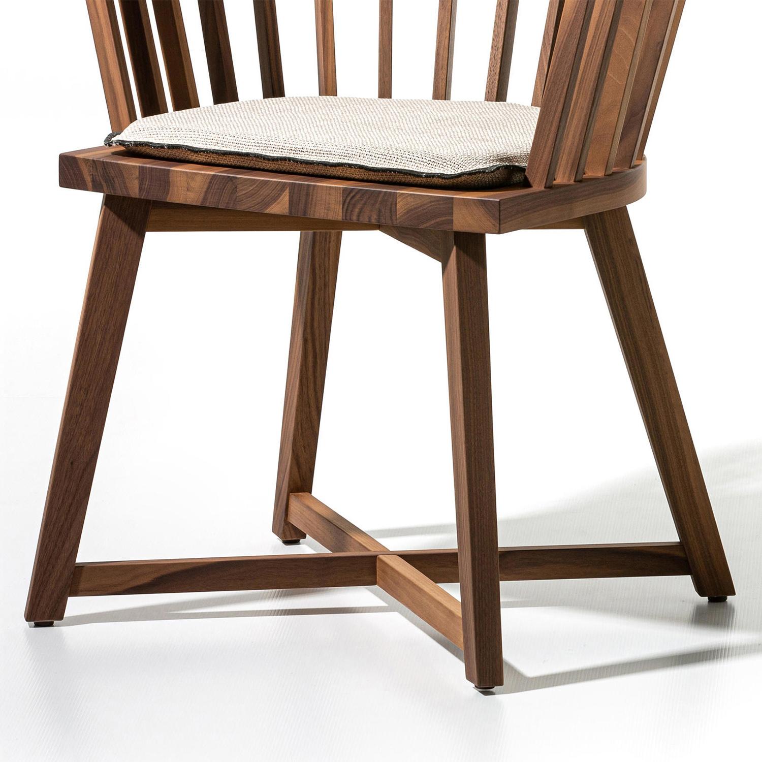 Hand-Crafted Premia Low Walnut Chair For Sale