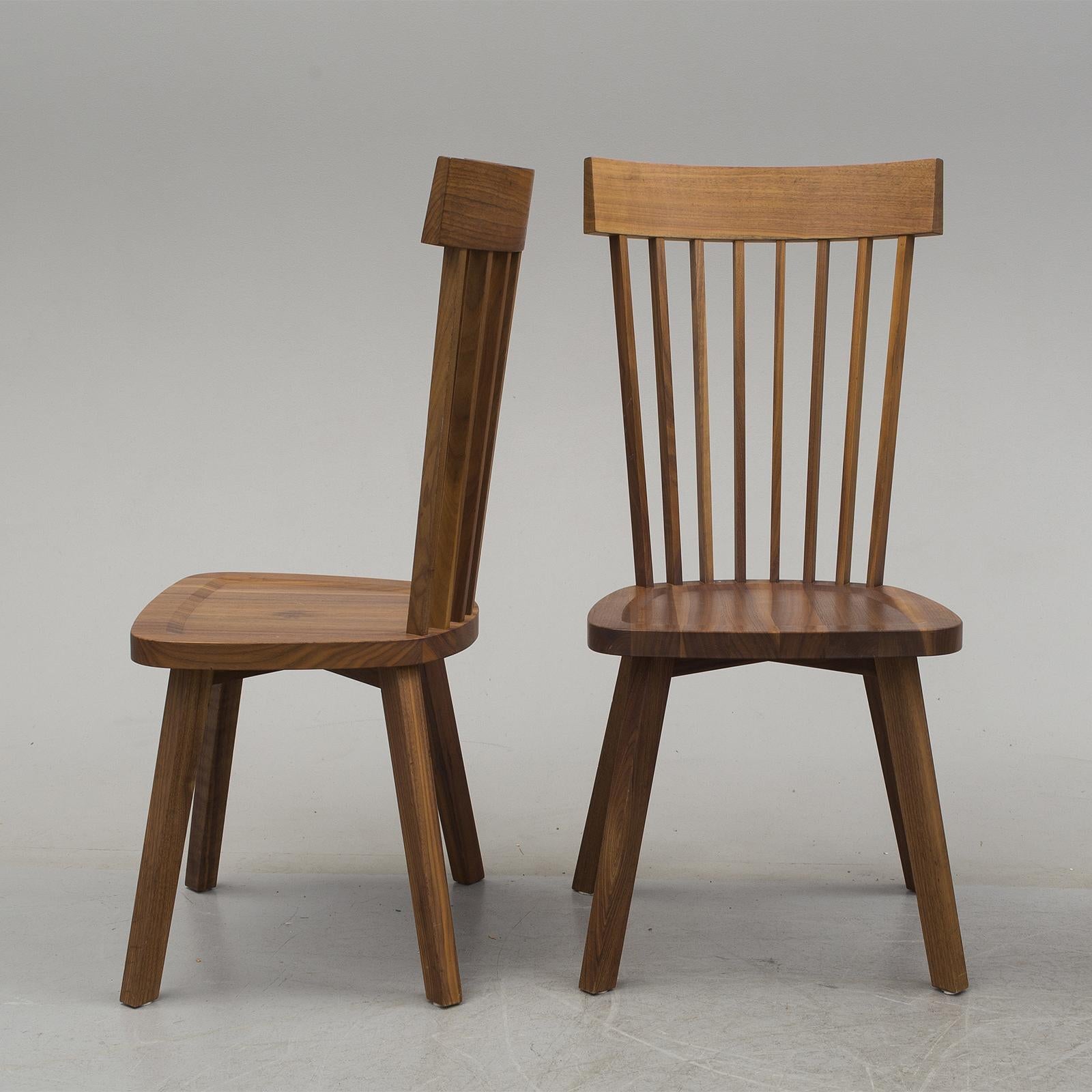 Hand-Crafted Premia Walnut Chair For Sale